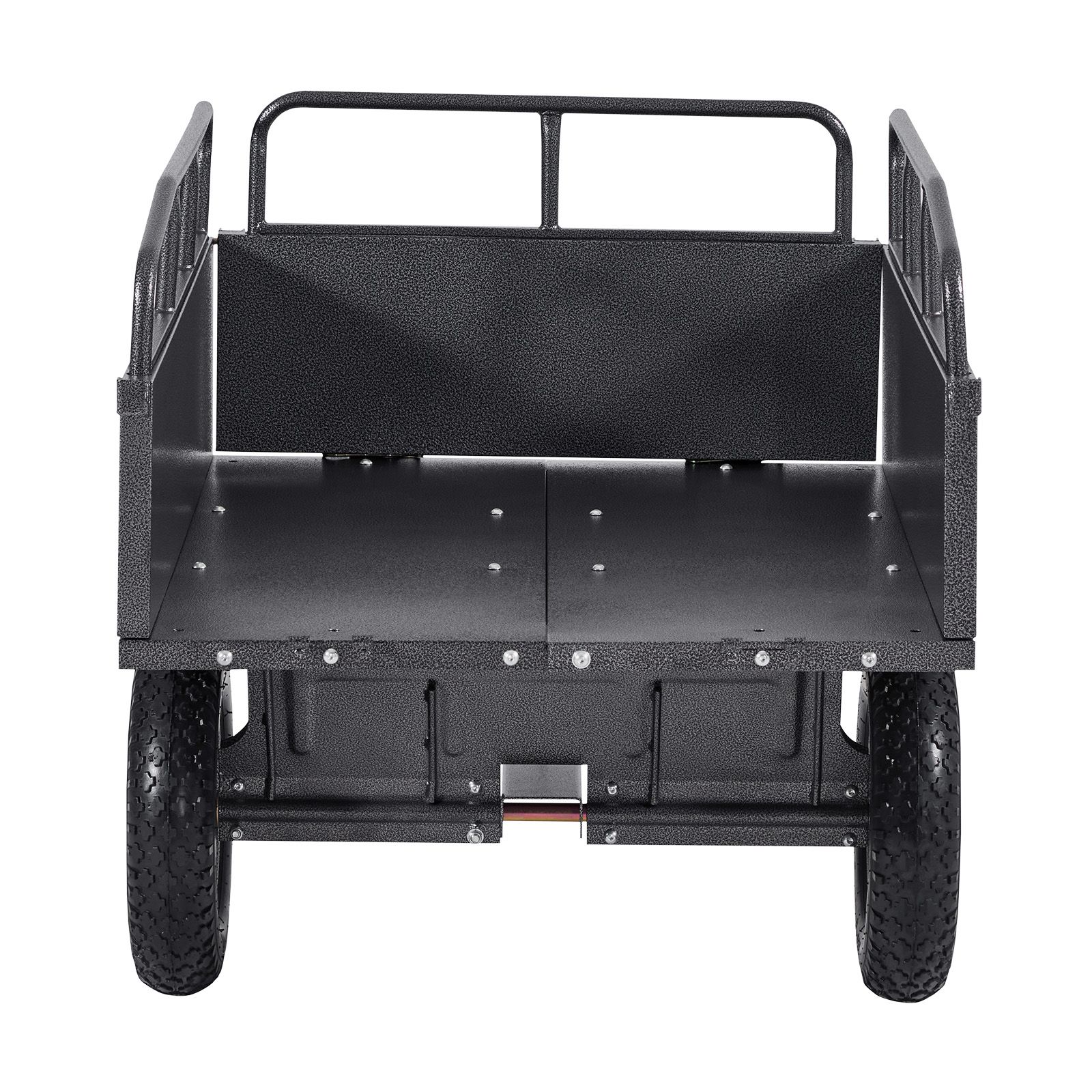 Nutzanhänger Für Gartengeräte, 10 Kubikfuß Und 227 Kg, Für Atv Und Utv, Kippbare Stahlpritsche, 14"-reifen, Manueller Oder Pedalantrieb, Robuste Ausführung Für Rasenmäher Und Traktoren.