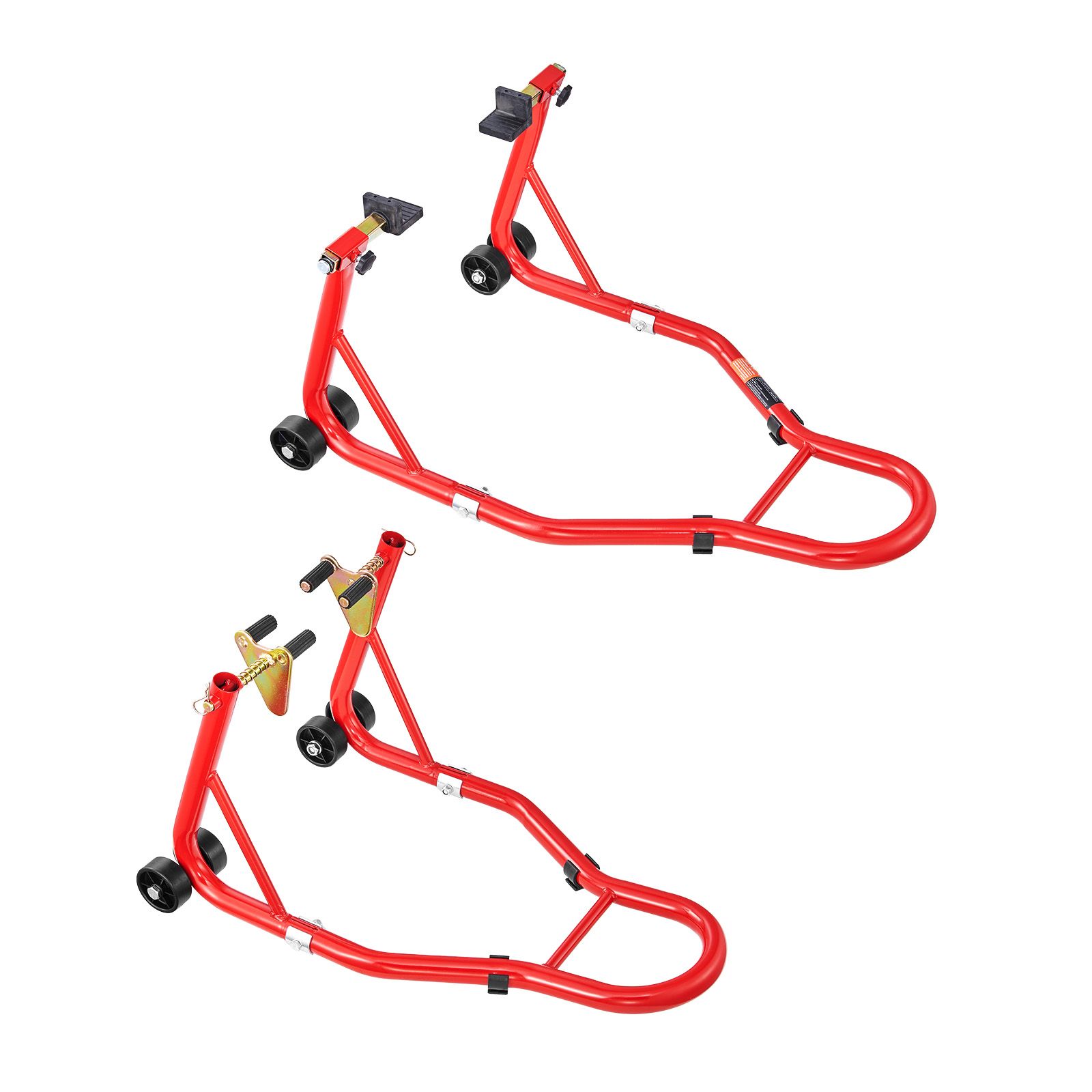 Motorrad-kombinationsständer (vorne/hinten), 385 Kg, Doppelgabel Vorn, Hinterradschwinge, Für Yamaha, Honda, Kawasaki, Suzuki, Rot