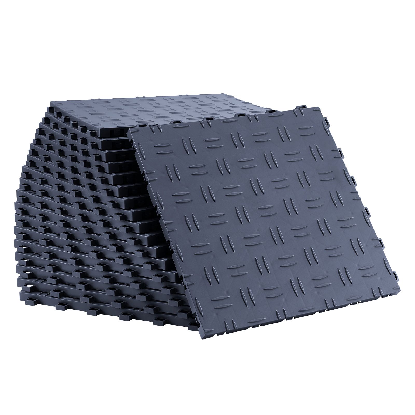 Verbundfliesen Für Garagen, 30,5 X 30,5 X 1,35 Cm, 50er-pack, Doppelseitig Rutschfest, Anthrazitgrau