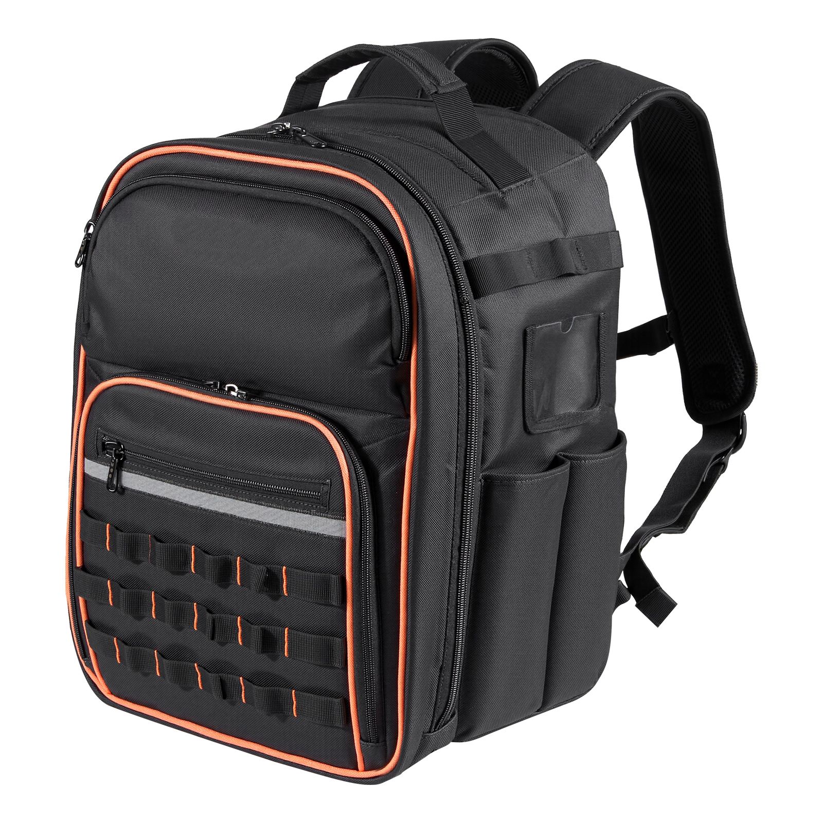 Werkzeugrucksack Mit 49 Fächern, Robustem Organizer Mit Laptopfach Und Verstärktem Boden, Ideal Für Elektriker Und Reparaturfachleute.