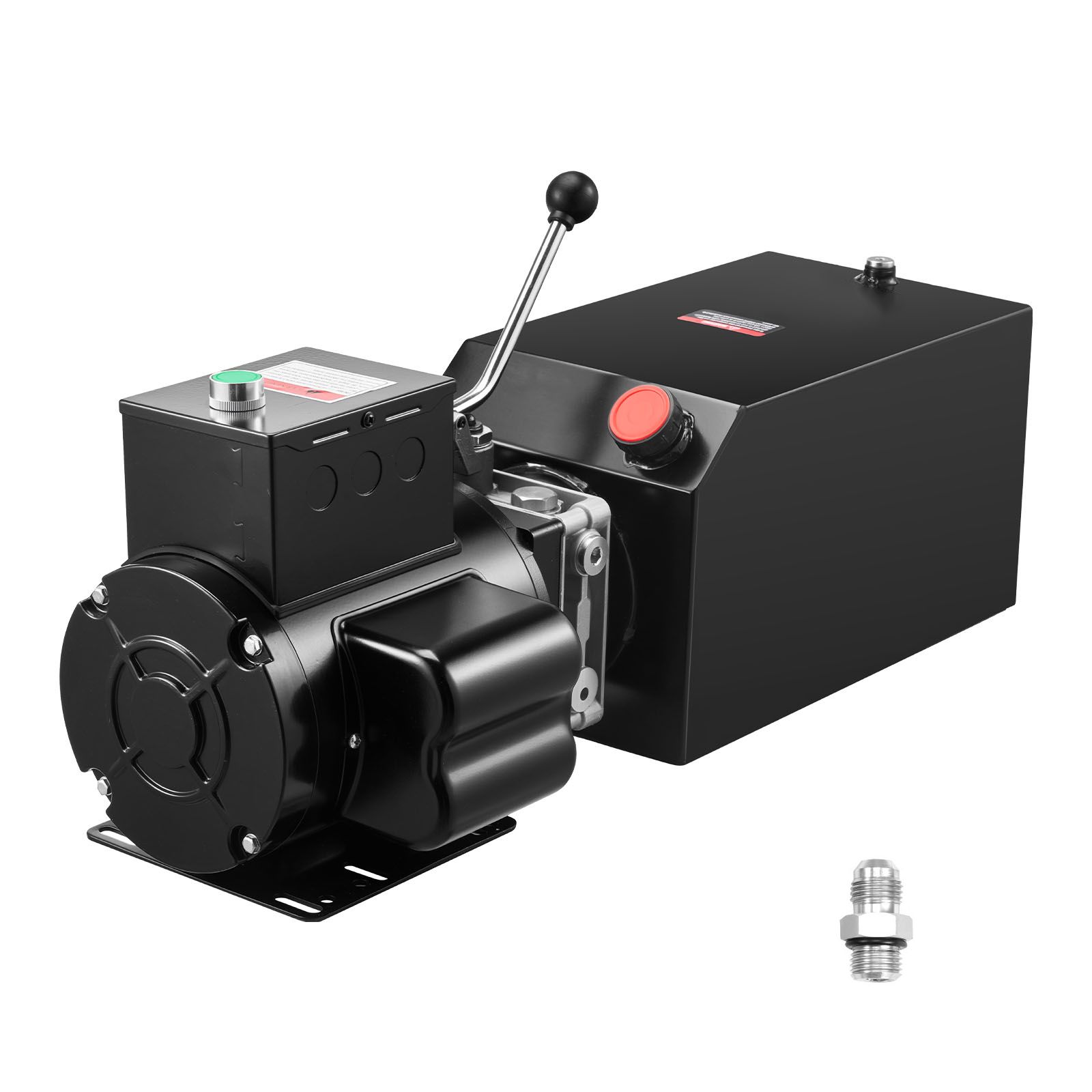 Hydraulikzylinder 14l Für Kippanhänger, Einfachwirkende Stahlpumpe, Max. 22 Mpa, Fördermenge 6,3 L/min, 220-240 V Mit Metallbehälter.