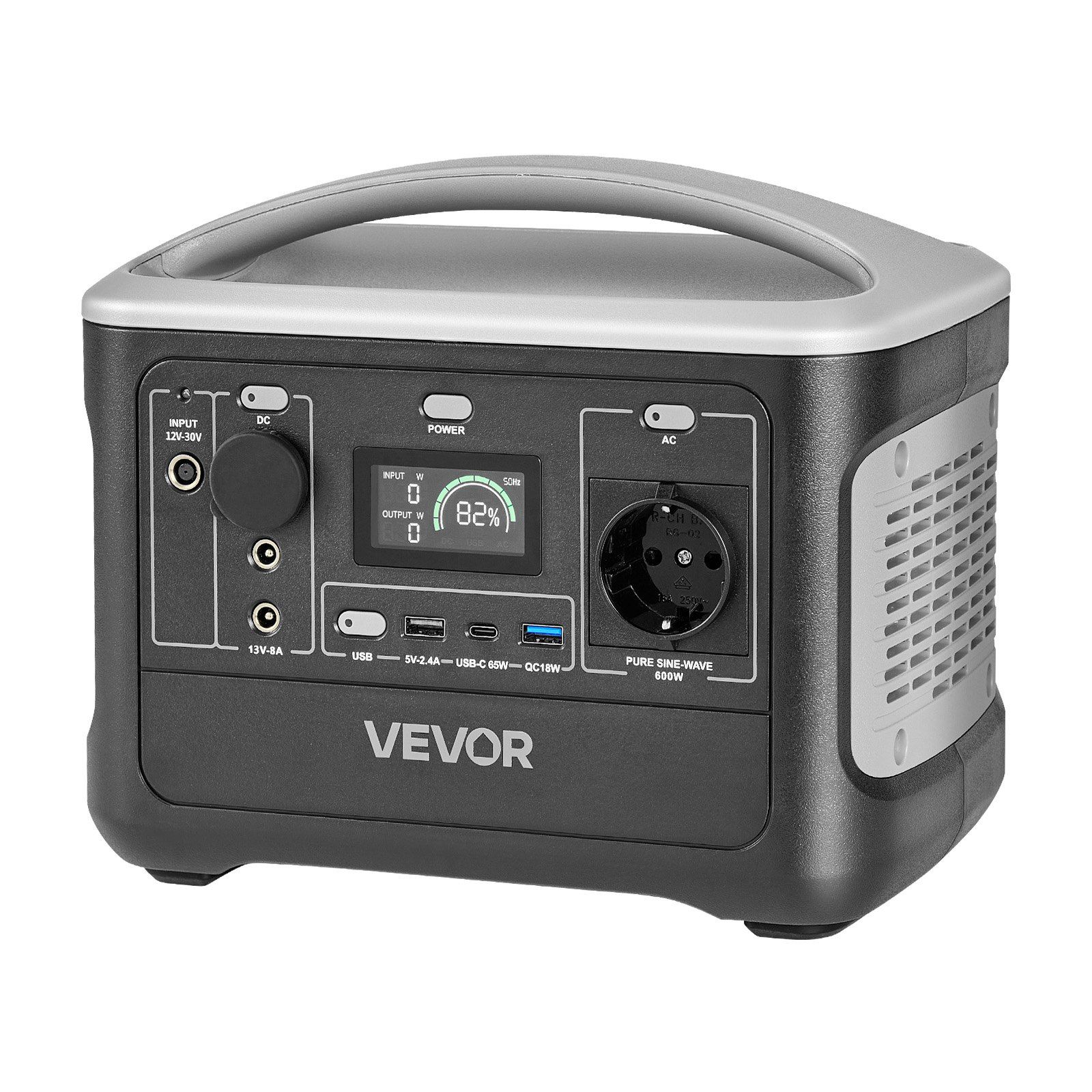 Tragbare 600-w-powerstation Mit 100-w-solarpanel, 493-wh-lifepo4-akku Und 7 Ausgängen Für Camping Und Notfälle