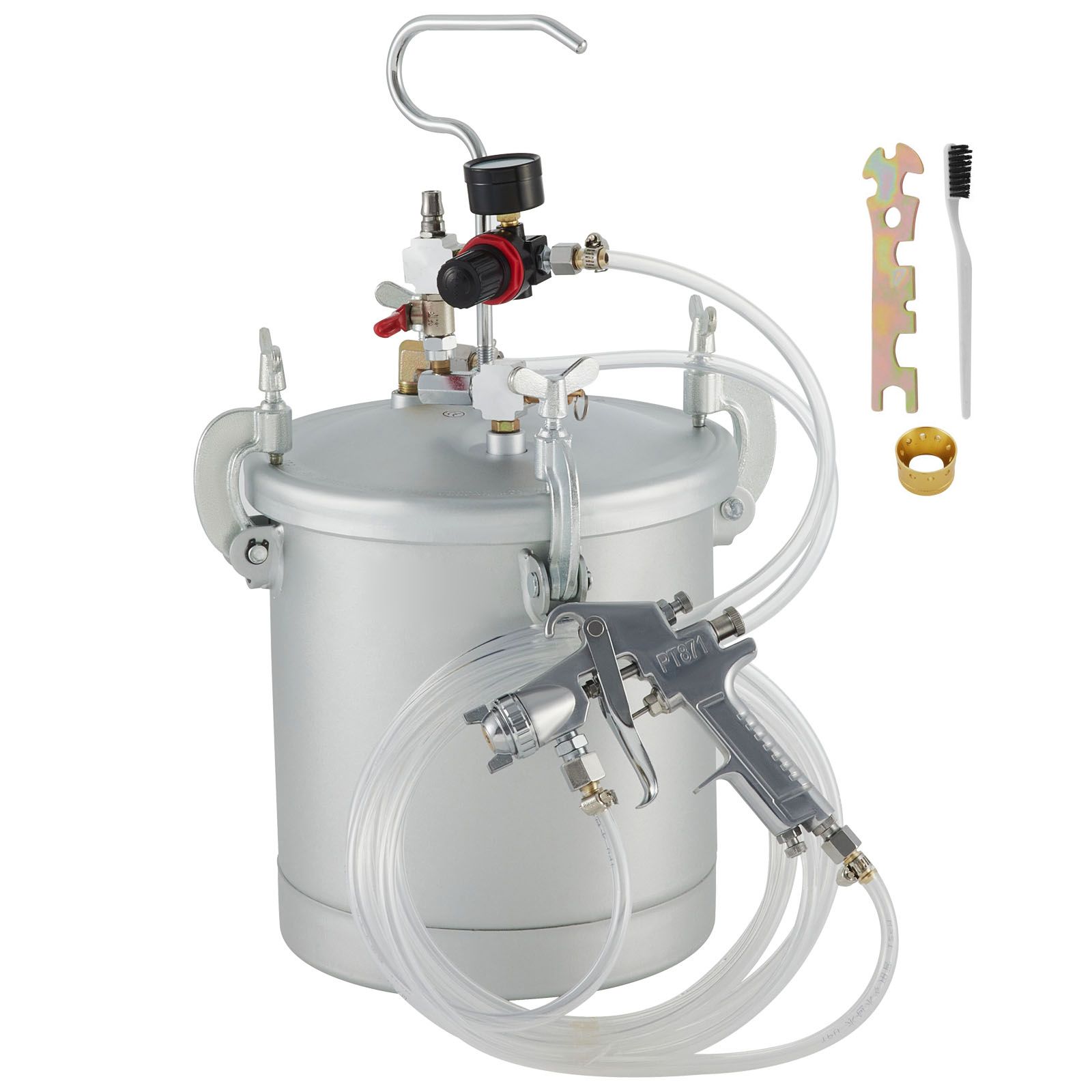 10-liter-druckfarbpistole Mit 2,5-gallonen-tank Und 1,5-mm-düse Für Professionelles Sprühen.