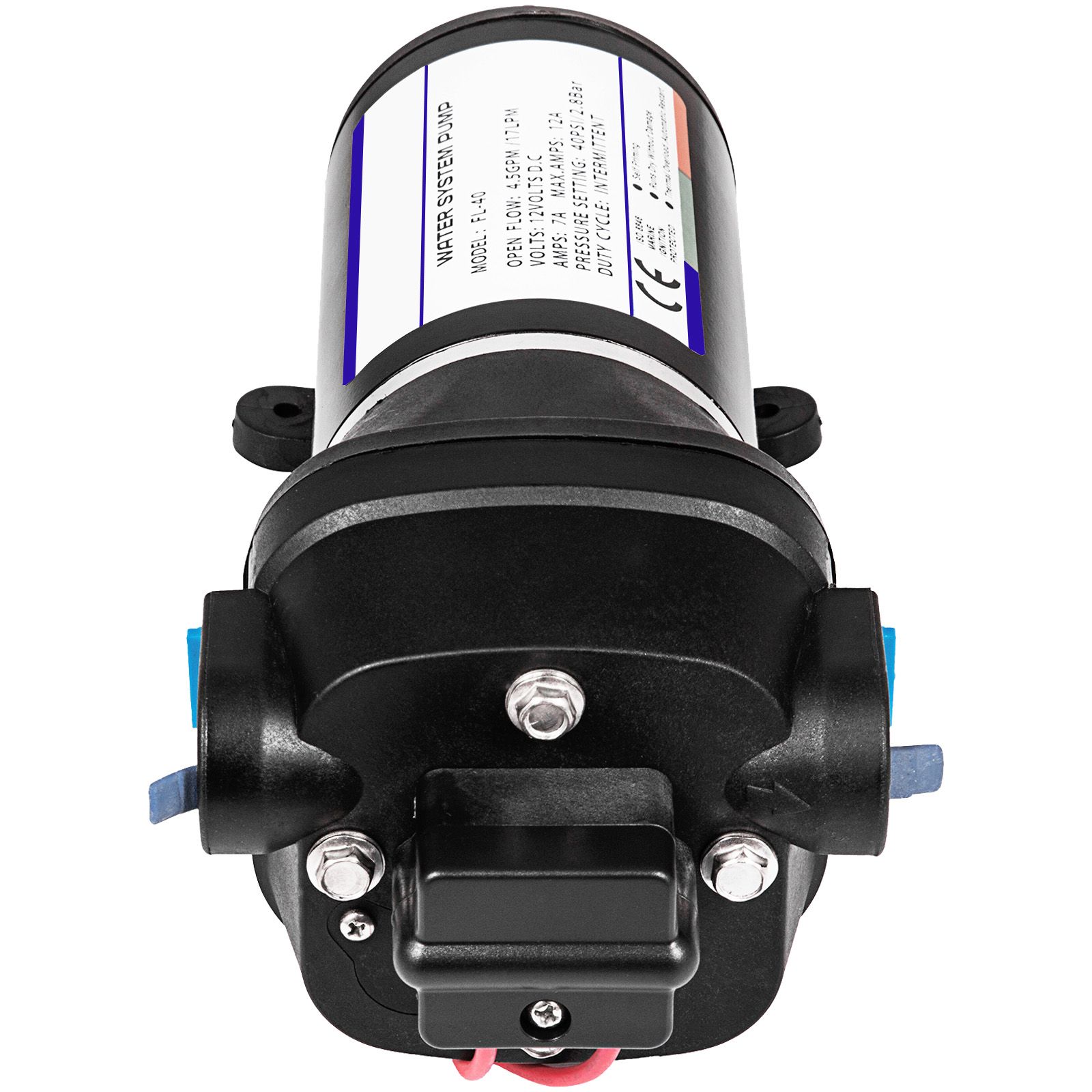 12v Fl-40 Hochdruck-membranpumpe, 2,7 Bar (40 Psi), Selbstansaugend, Fördermenge 17 L/min, Ideal Für Wohnwagen, Boote, Garten Und Sprühgeräte.