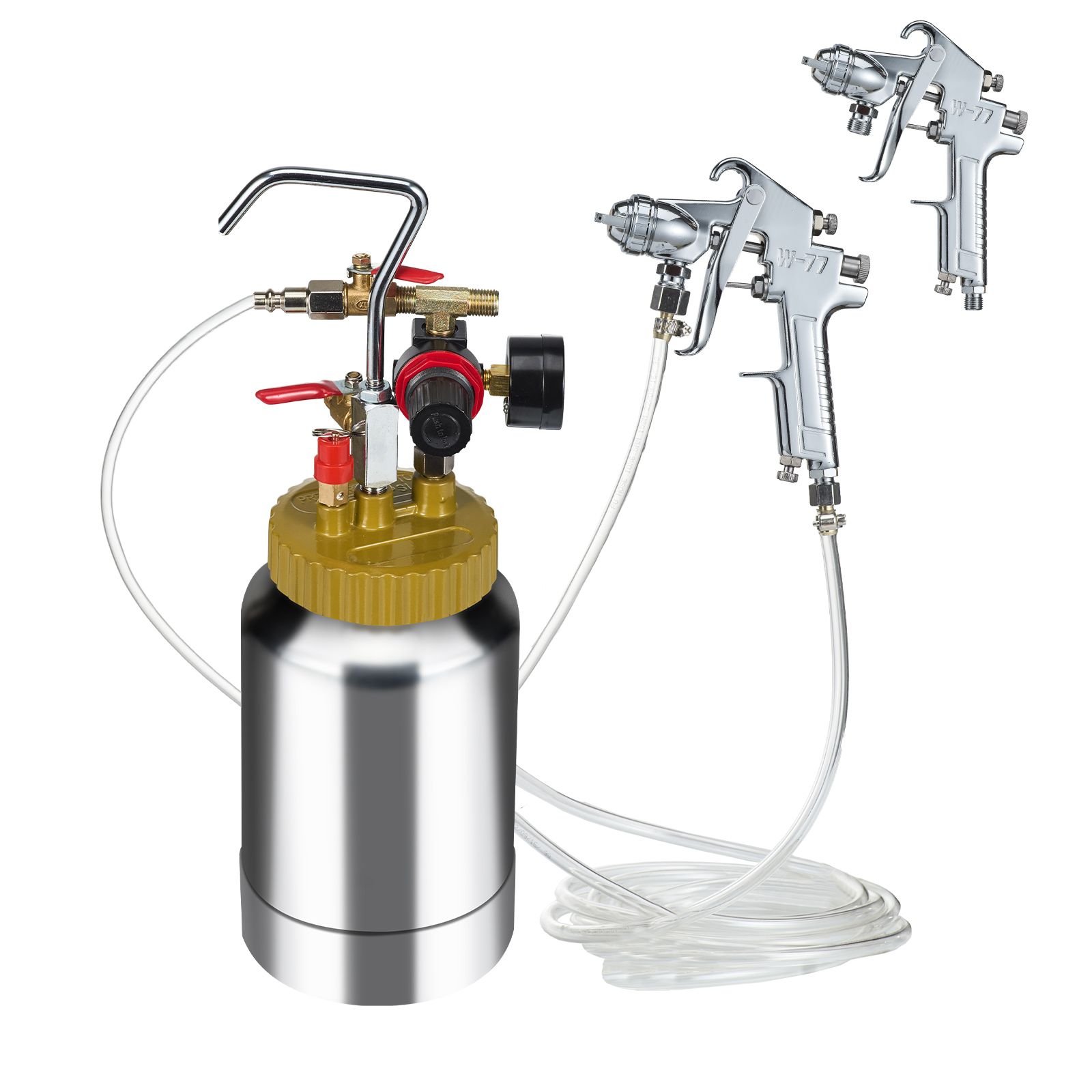 2-liter-druckfarbdose, Leicht, 1,8-mm-düse, Spritzpistolen, 3-m-schläuche, Max. 45 Psi, Für Innenausbau, Architektur, Bauwesen Und Automobilindustrie.
