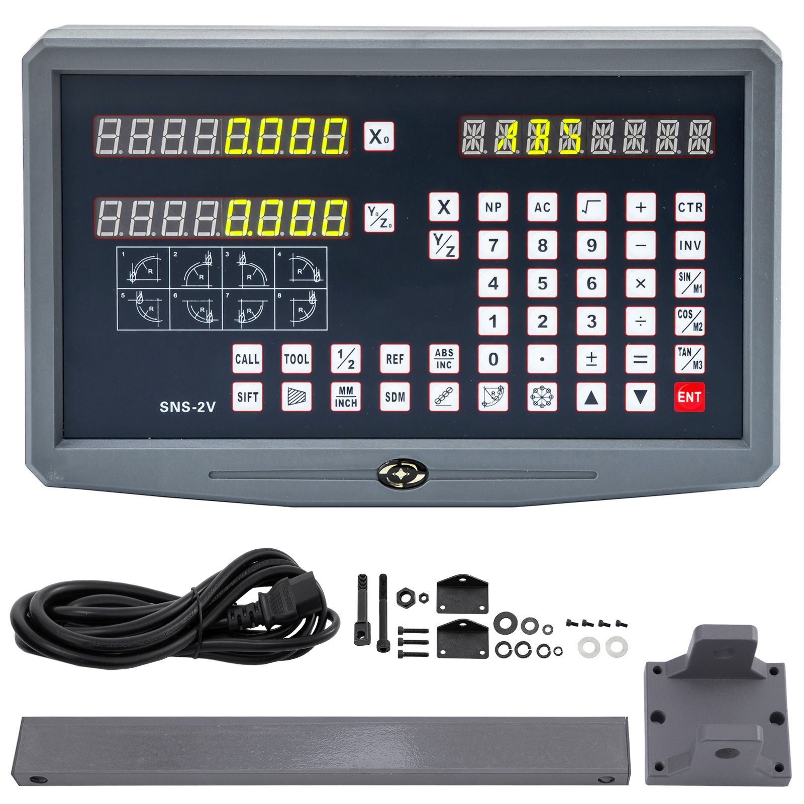 2-achsen-digitalanzeige Für Fräs- Und Drehmaschinen Mit Hochpräzisen Linearen Skalen, Auflösung 0,05 Bis 2 Μm, Ttl-signal Und Robustem Gehäuse Für Stabile Messungen.
