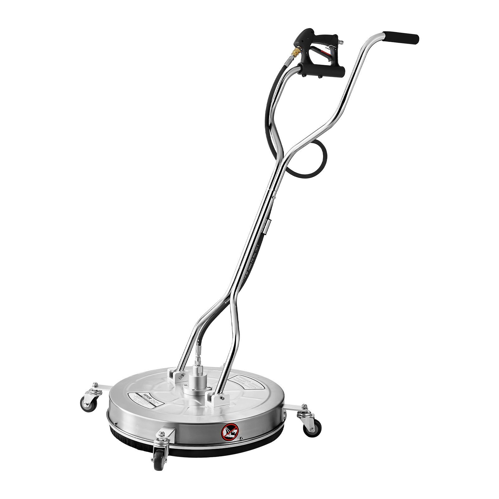 24-zoll-hochdruckreiniger, Edelstahl, 4 Räder, Max. 4000 Psi, 3/8-zoll-schnellanschluss, 2 Düsen, Doppelgriff, Für Beton, Terrasse Und Gehweg