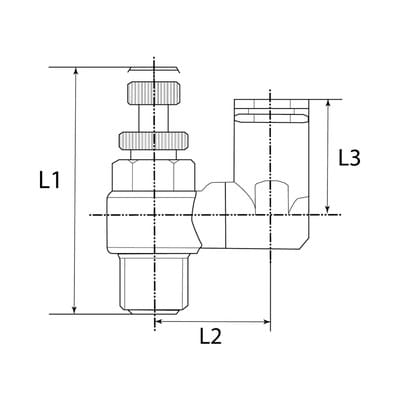 Drosselrückschlagventil »Blaue Serie« Zuluftdrossel R 1/4" A 10 bar Ø4mm