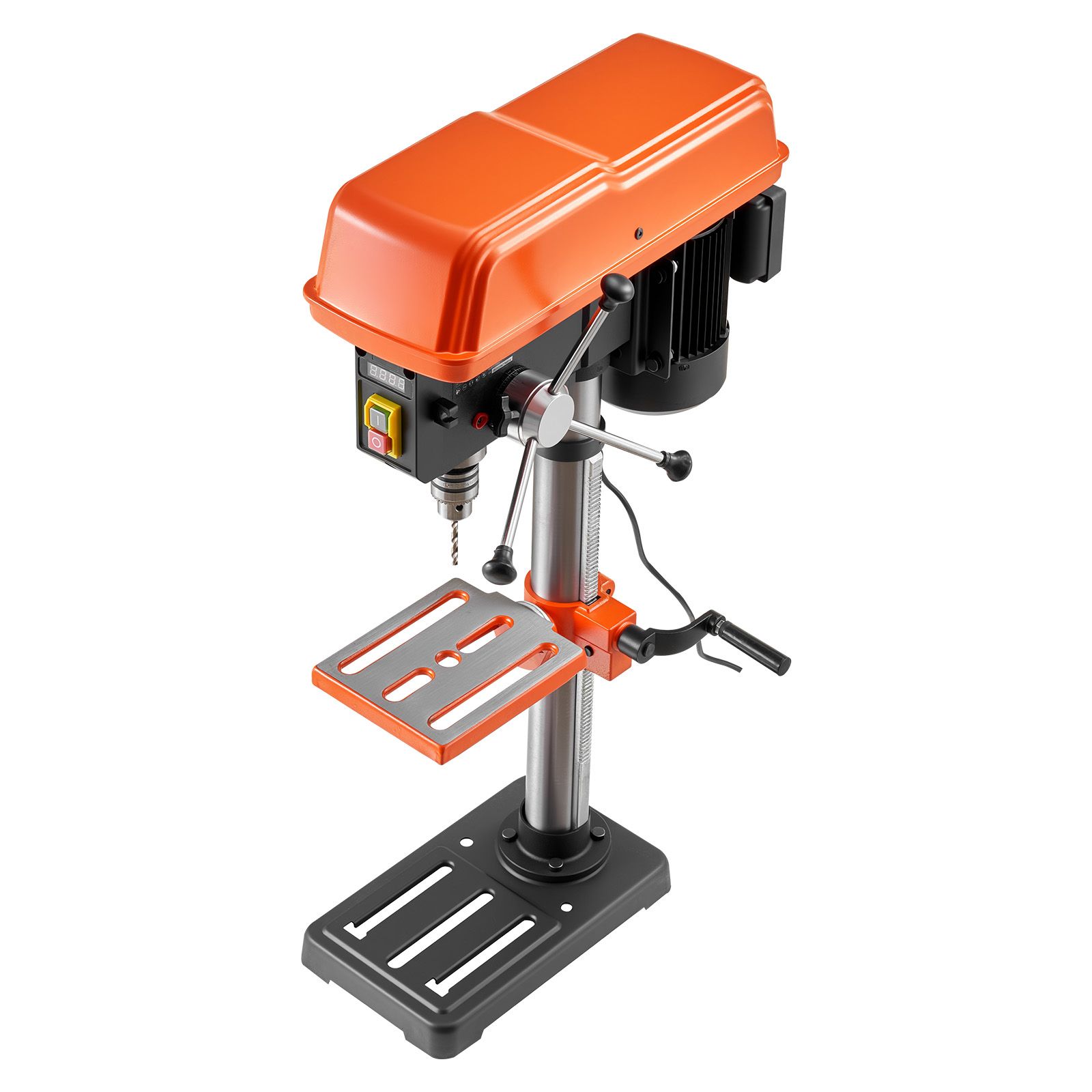254 Mm Tischbohrmaschine, 400 W, Variable Drehzahl 440-2600 U/min, Neigbarer Tisch 0-45°, Mit Laser- Und Led-beleuchtung, Für Holz Und Metall.
