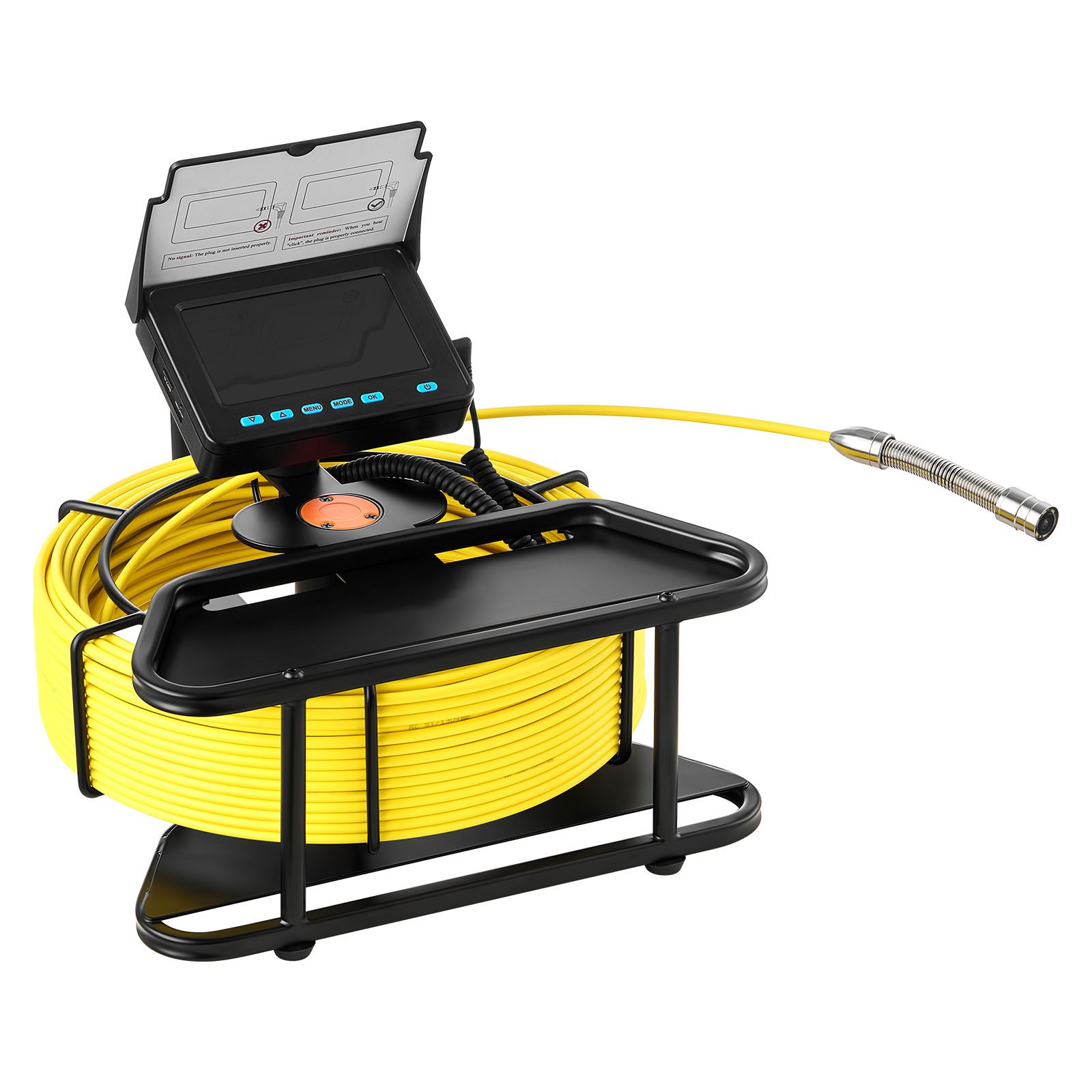 30-m-rohrinspektionskamera, Ip68 Wasserdicht, Mit Einstellbarer Led-beleuchtung, 4500-mah-akku Und 16-gb-speicherkarte Im Lieferumfang Enthalten.