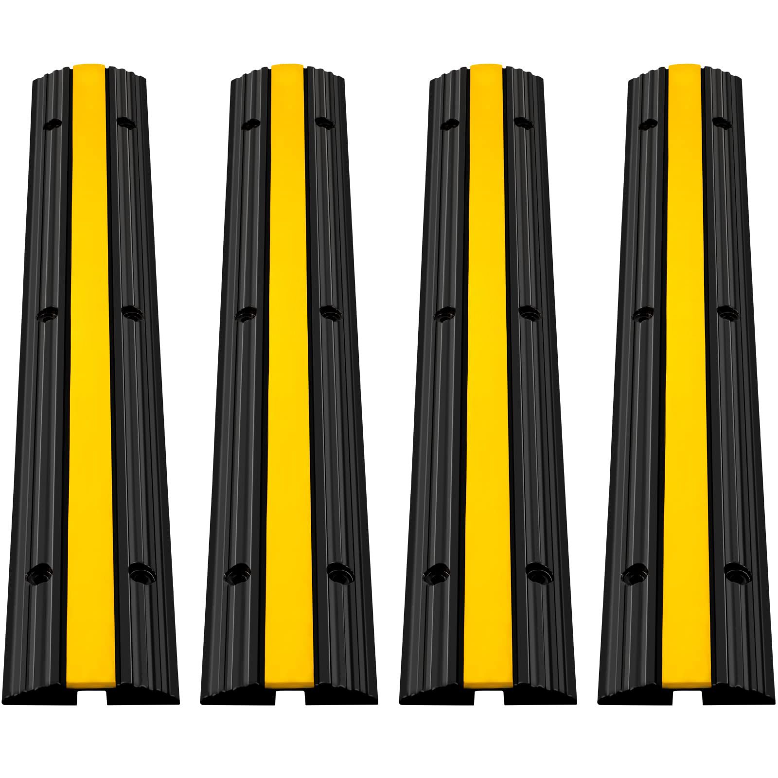 Set Mit 4 Gummikabelschutzhüllen, 102 X 15,5 X 3 Cm, Tragkraft 8164,7 Kg, Kabel- Und Rohrschutz