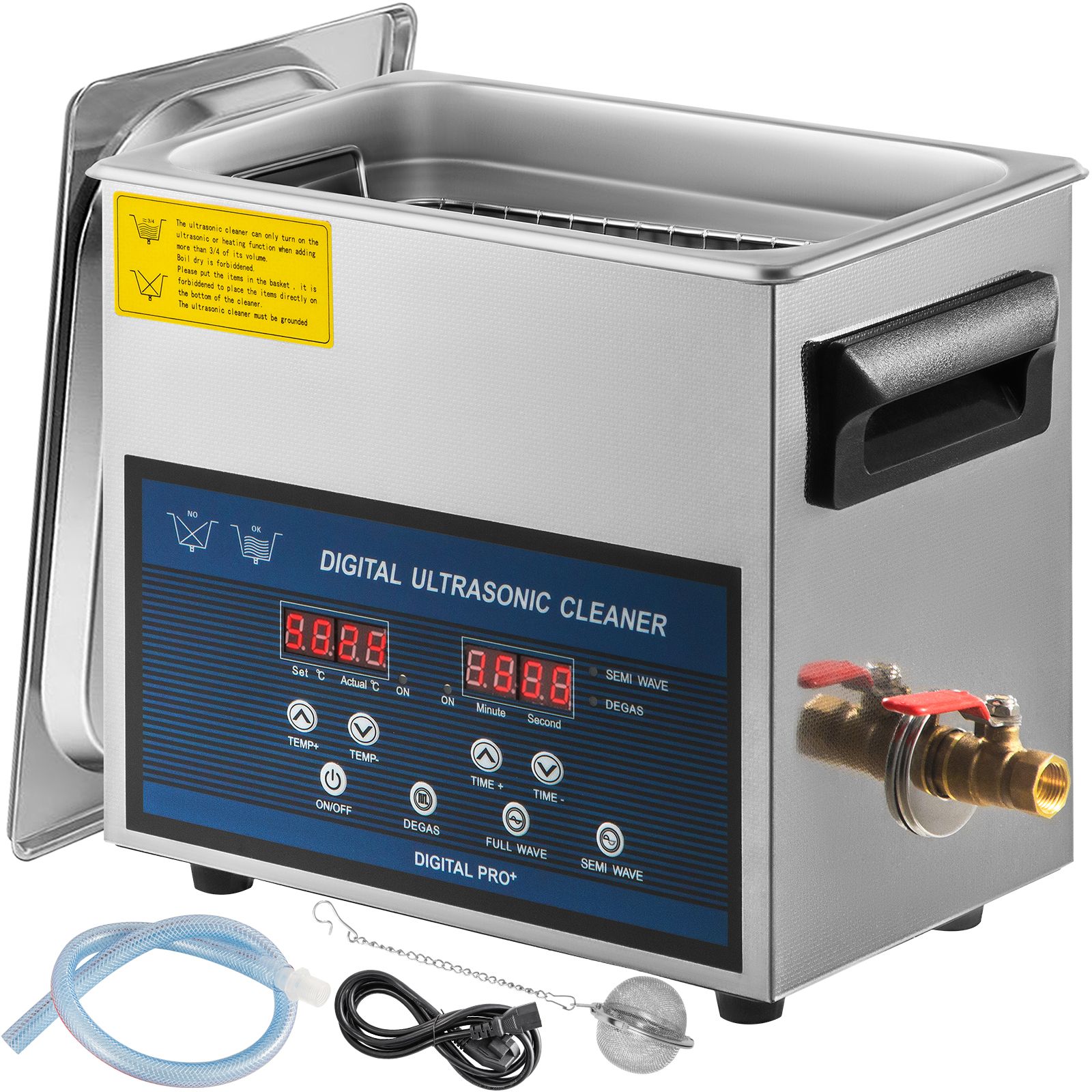 6-liter-ultraschallreiniger, Dualfrequenz 28/40 Khz Mit Heizfunktion Für Schmuck, Brillen, Zahnteile Und Leiterplatten