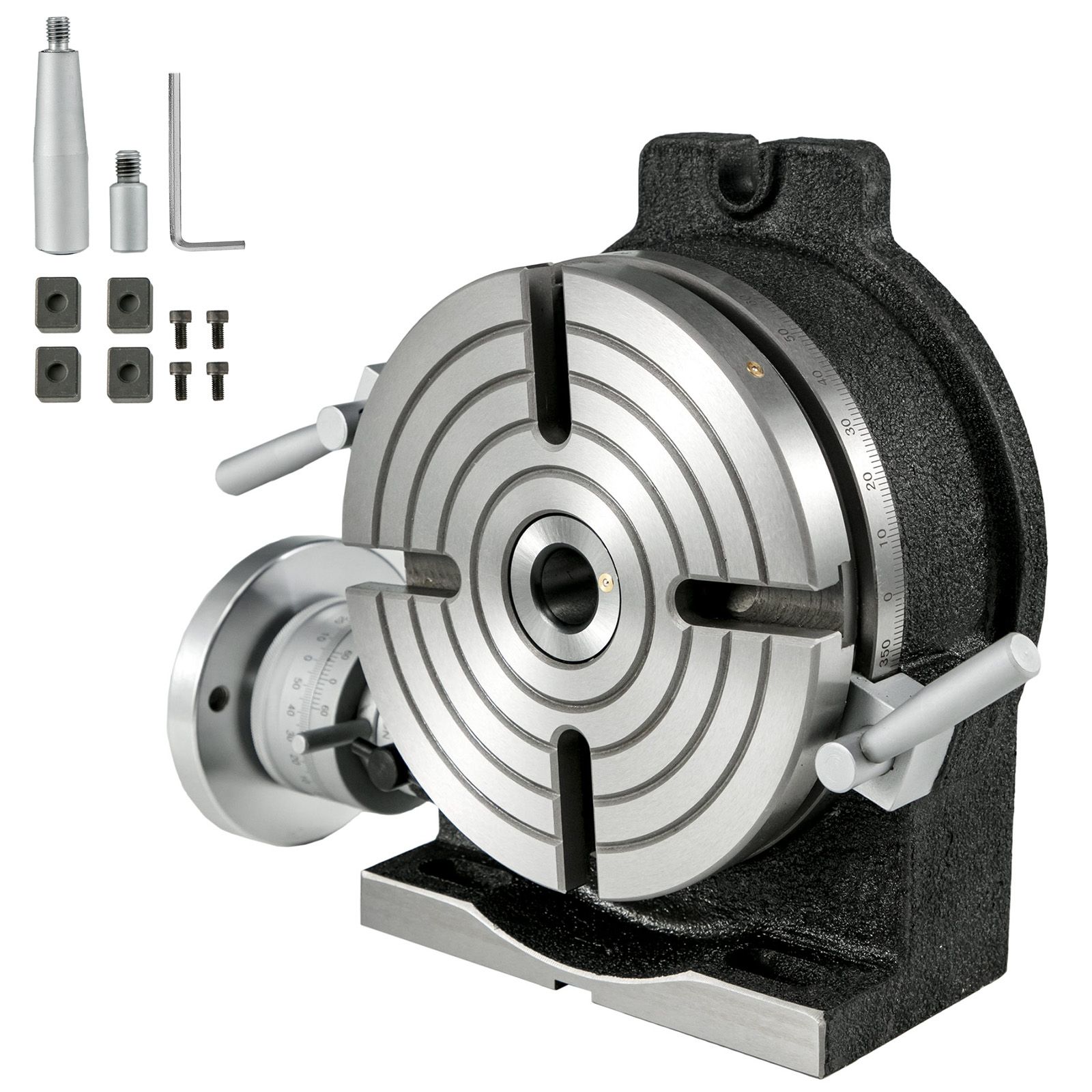 20,3 Cm Hv8 Drehtisch, Vertikal Und Horizontal, 3mt Genauigkeit, Nonius-ablesung, Zum Fräsen, Bohren Und Ausdrehen.