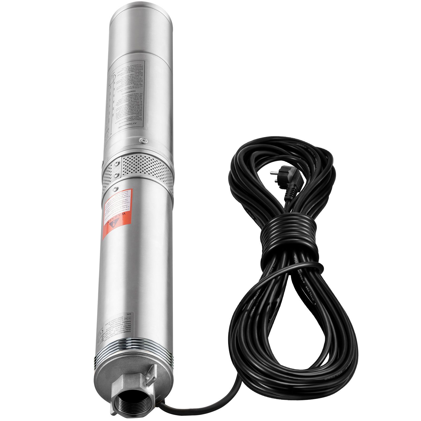 Tiefbrunnen-tauchpumpe, 750 W, 230 V, 60 Hz, Max. Fördermenge 7,1 M³/h, Max. Förderhöhe 75 M, 9,1 M Kabel, Edelstahl, Ip68 Wasserdicht, Für Bewässerung Und Hausgebrauch.
