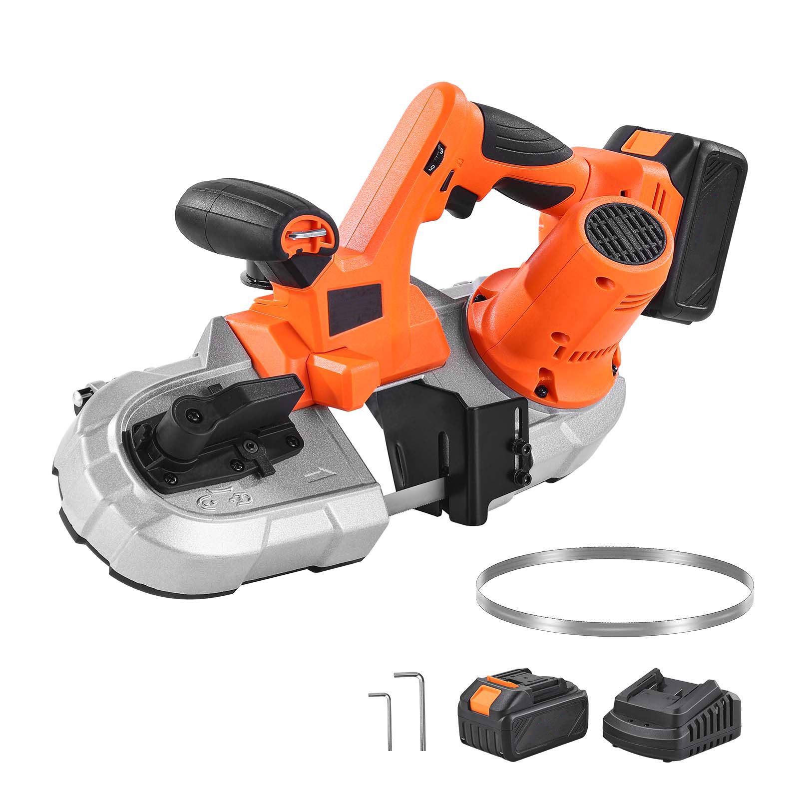 Tragbare 20v-bandsäge, 65x65 Mm Schnitttiefe, 360w Bürstenloser Motor, 4,0 Ah Akku, Variable Geschwindigkeit 0-192 M/min, Schneidet Metall Und Holz.