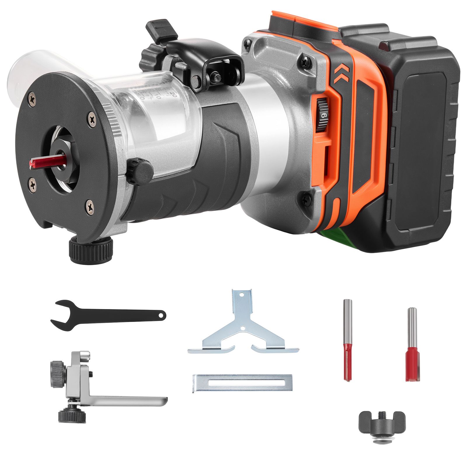 Akku-oberfräse Mit Bürstenlosem Motor, Kompakter Fester Basis, Variabler Drehzahl, Staubschutzhaube, Für Holzbearbeitung, Kompatibel Mit Makita-akkus (akku Nicht Im Lieferumfang Enthalten).