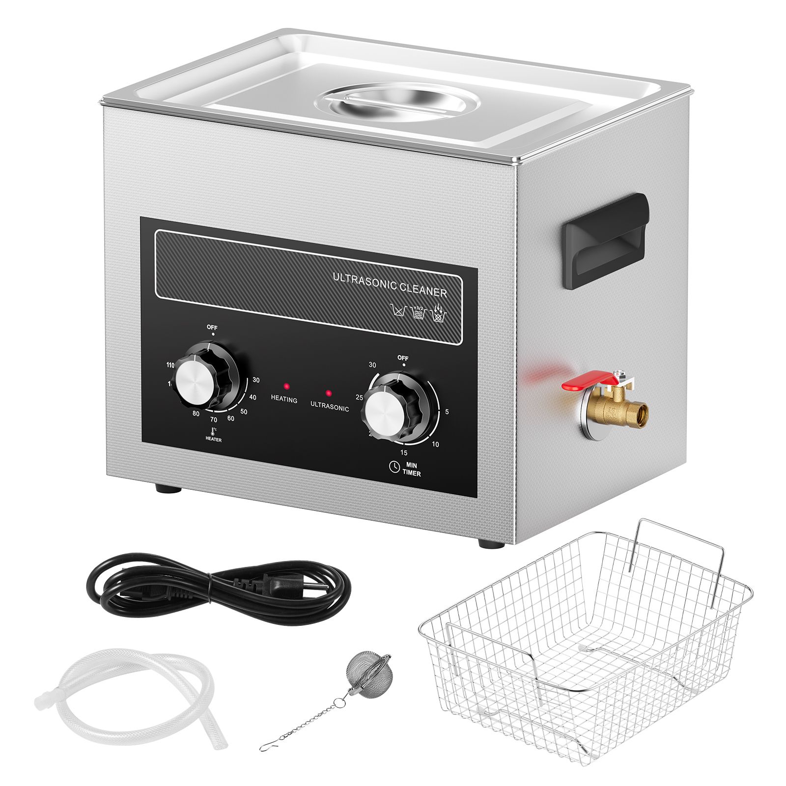 10-liter-ultraschallreiniger Mit Heizung Und Timer, 240-w-profi-reinigungsgerät Für Metallteile, Vergaser Und Laborgeräte