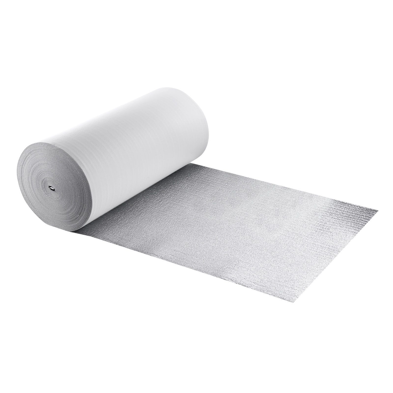 Reflektierende Dämmrolle, 3 Mm Epe-kern, 76,2 M X 1,22 M, Aluminium-strahlungsbarriere Und Weiße Pe-folie, Wärmeschutz Für Garagentor, Fenster, Wohnmobil Und Dach.