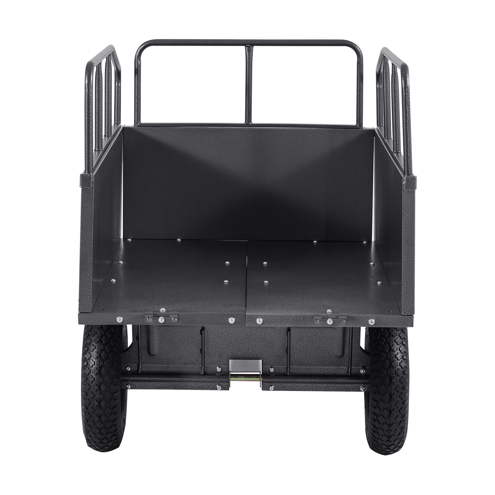 Nutzbarer Gartenanhänger, 17 Kubikfuß Und 272 Kg, Für Quad Oder Utv, Kippbare Stahlpritsche, 16"-räder, Manueller Oder Fußantrieb, Robuste Ausführung Für Rasenmäher Und Traktor.