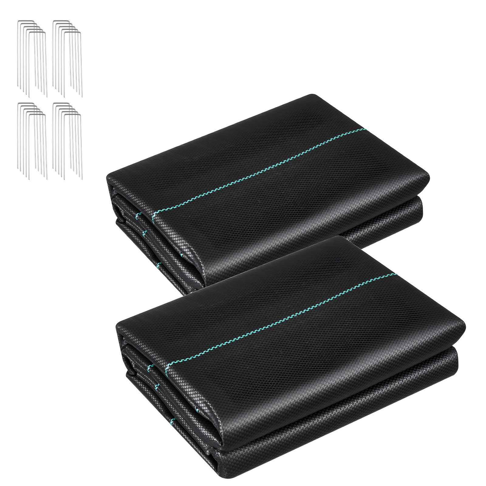 Hochleistungsfähiges Unkrautvlies, 2 Rollen À 0,9 X 15,2 M, 90,7 G/m², Schwarzes Gewebtes Geotextil Für Garten, Unkrautbekämpfung, Strapazierfähige Bodenabdeckung.