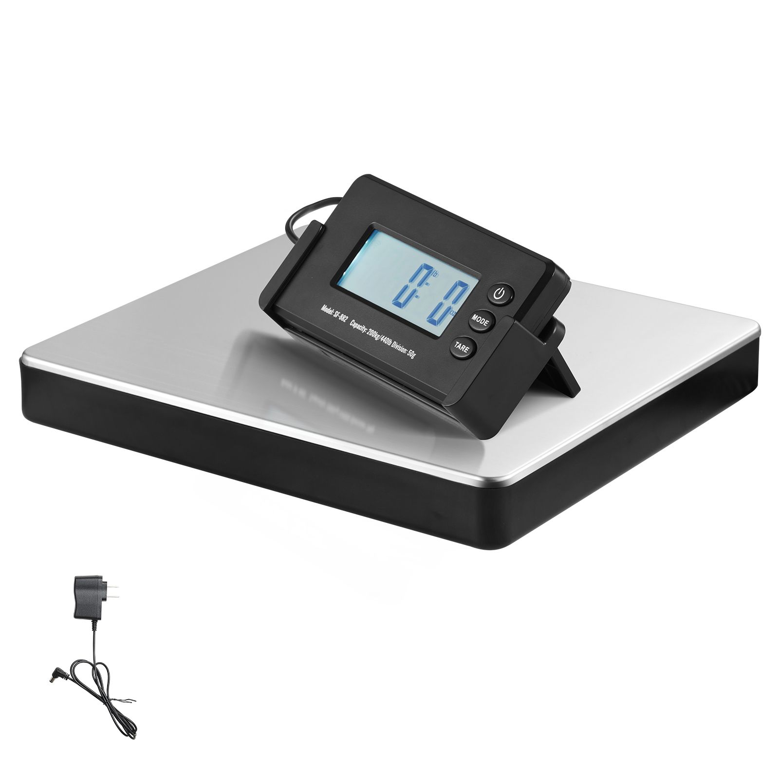 Digitale Paketwaage, 199,6 Kg, Genauigkeit 48 G, Lcd-bildschirm, Ac/dc-netzteil