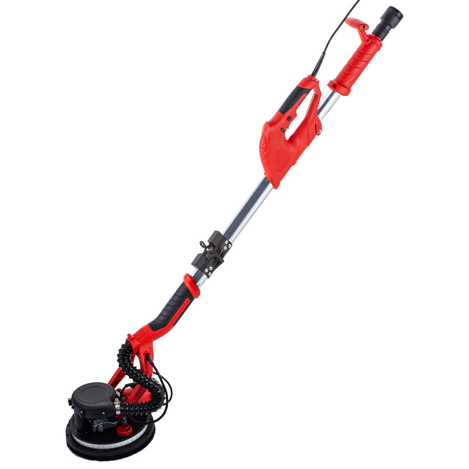 750-watt-tellerschleifer, Klappbar Mit Teleskopstiel, Variable Drehzahl 800-1750 U/min, Led-beleuchtung Und Staubbeutel Inklusive.