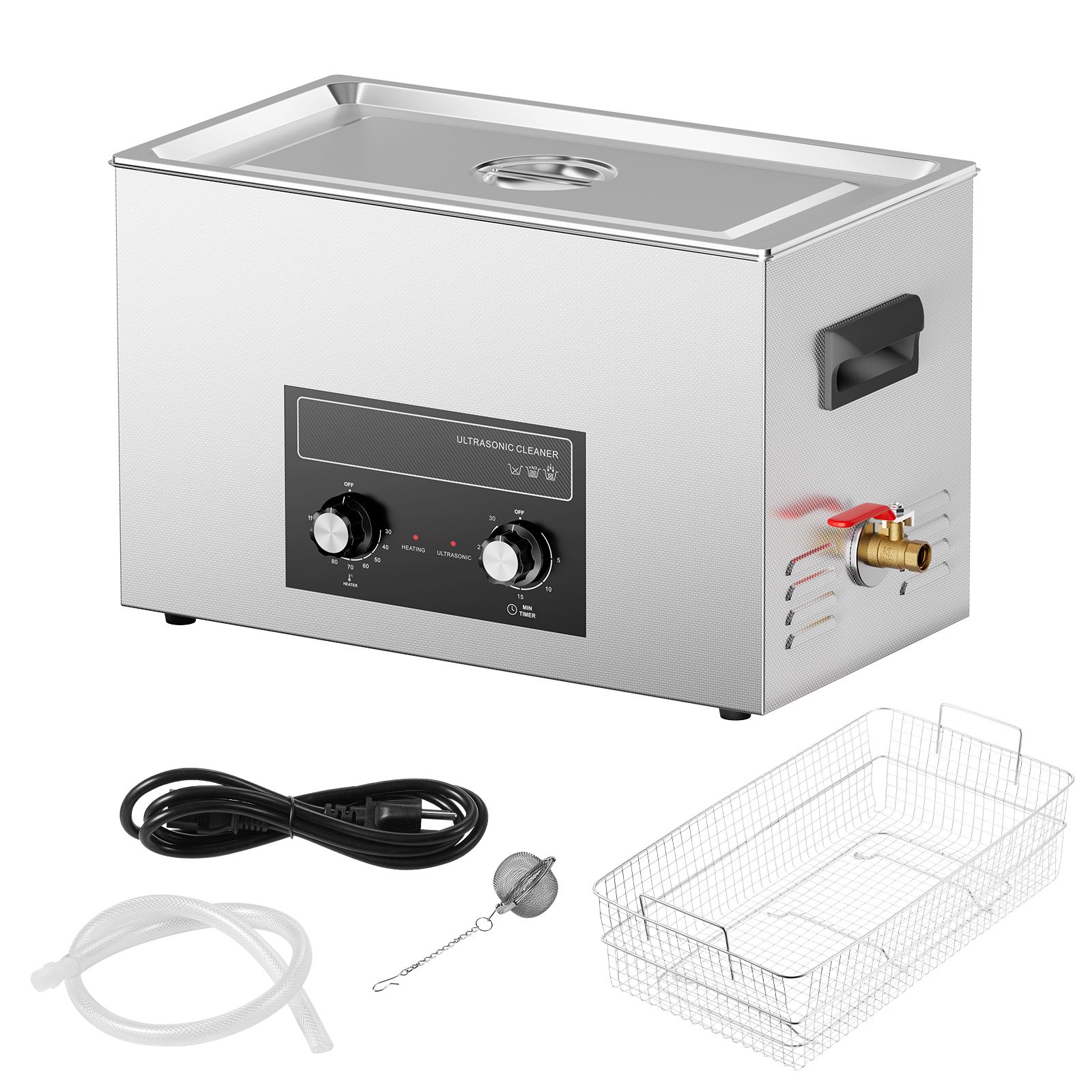 30-liter-ultraschallreiniger Mit Heizung, Timer Und Korb – 360-w-profi-reinigungsmaschine Für Mechanische Teile, Laborgeräte, Vergaser, Metalle Und Autoteile