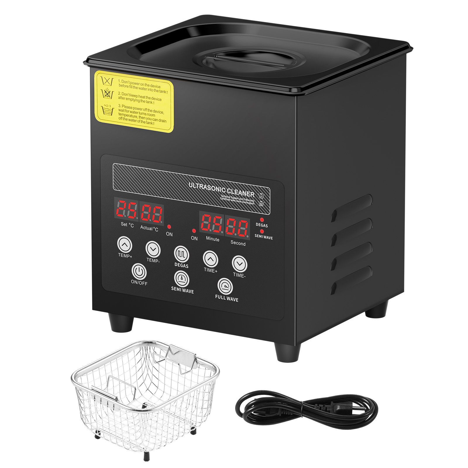 2-liter-ultraschallreiniger, 60 W Mit Schonmodus Und Verbesserter Entfettung, 40 Khz, Heizfunktion Und Timer Für Schmuck, Brillen, Werkzeuge Und Zahnärztliche Apparaturen