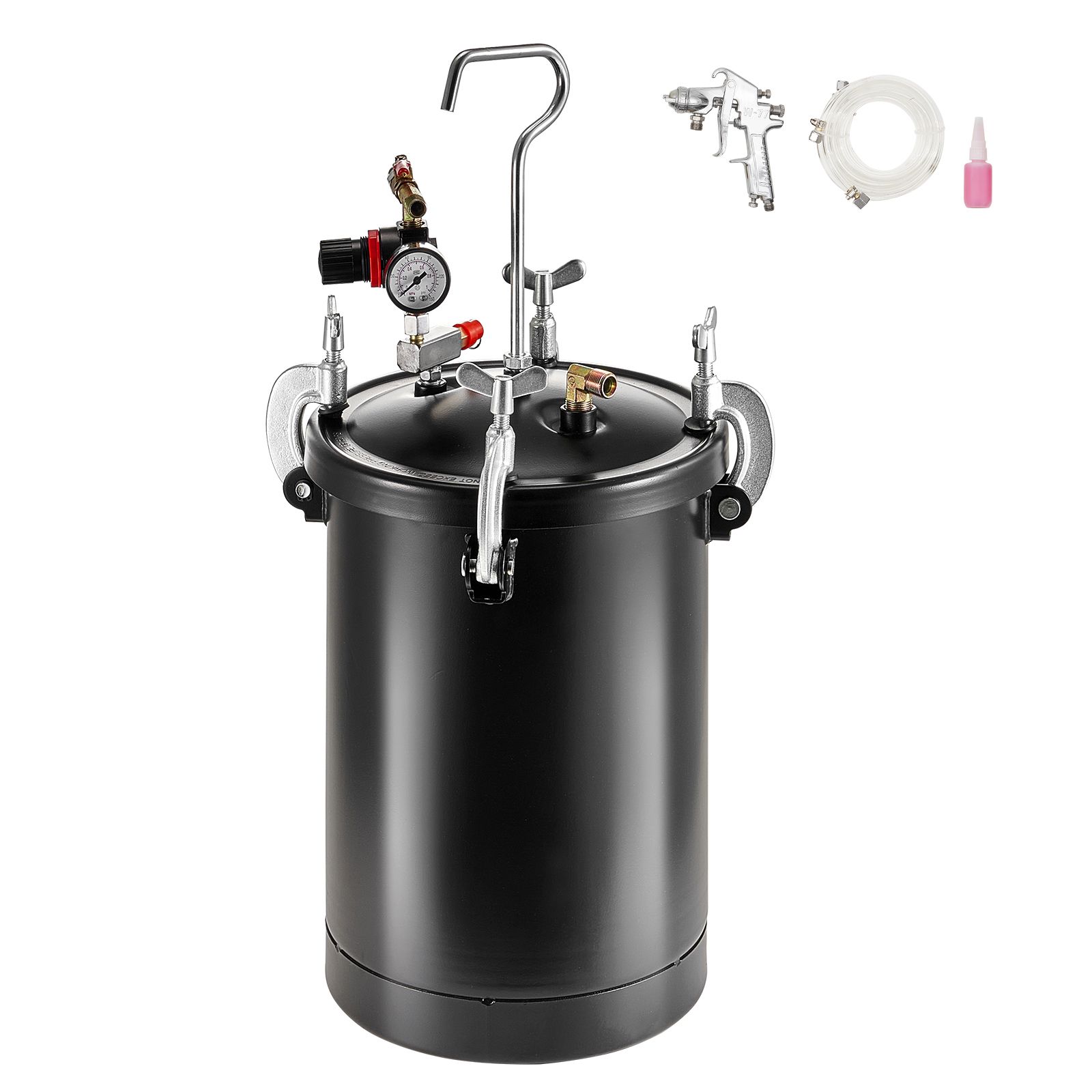 15-liter-druckfarbpistole, Stahltank, 60 Psi Einstellbar, Mit Pistole Und Manometer, Für Innenausbau Und Industrie.