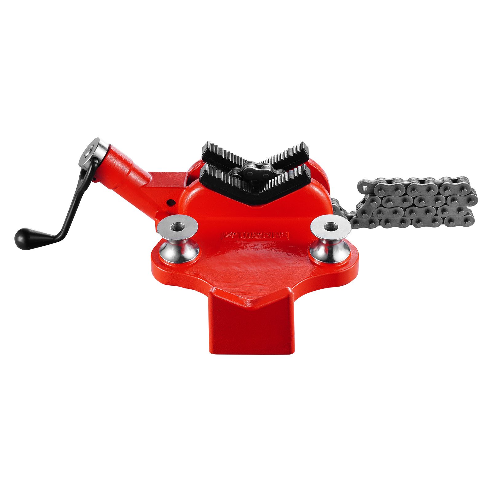 Hochleistungs-kettenschraubstock Für Rohre, Kapazität 1/2" Bis 8", Robuste 34,6" Kette Und Gusseisenfuß, Industrielle Halterung Für Sanitärinstallationen, Autoreparaturen Und Metallurgie.