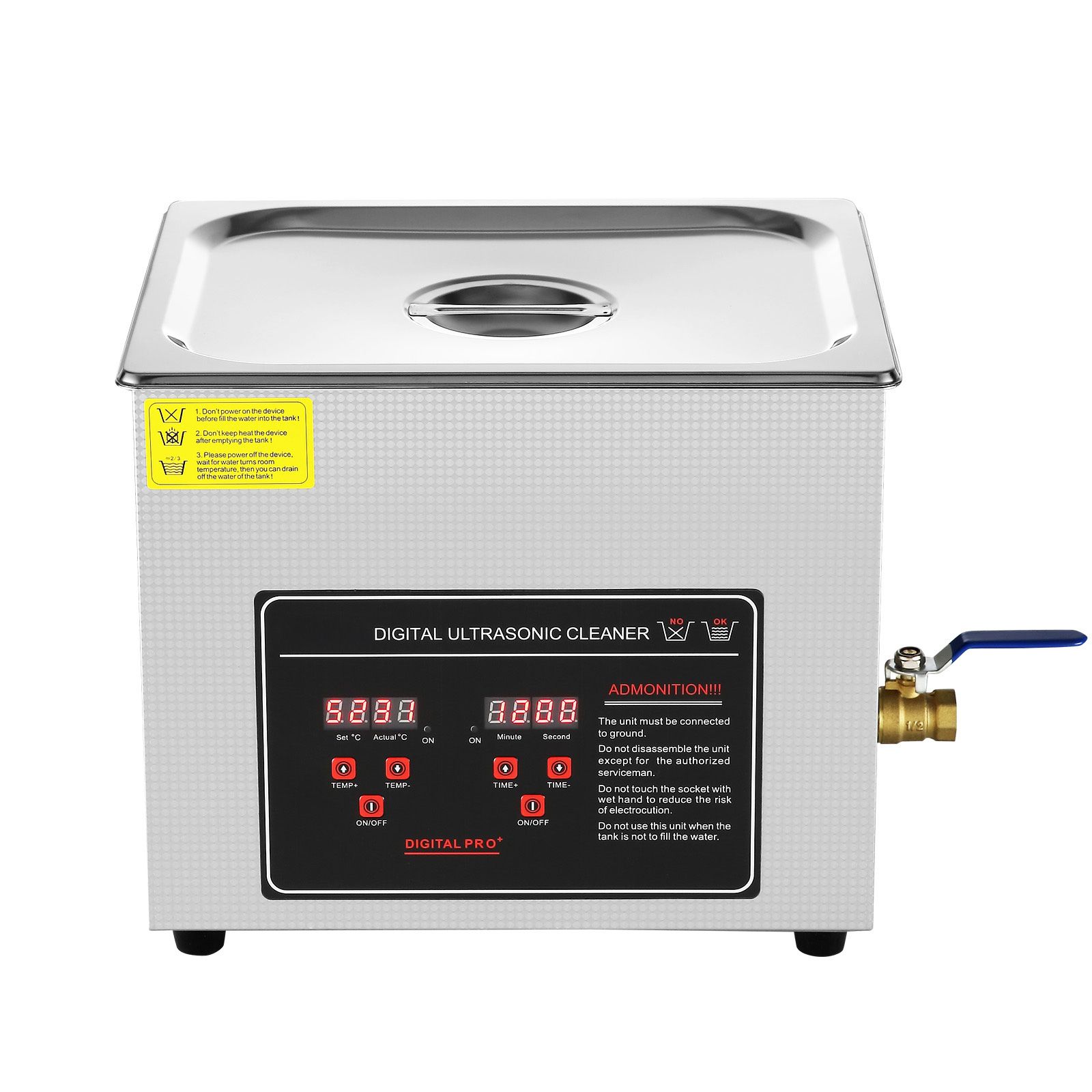 10-liter-ultraschallreiniger Mit Digitaltimer Und Heizfunktion, Edelstahl, Für Schmuck, Brillen, Uhren, Münzen