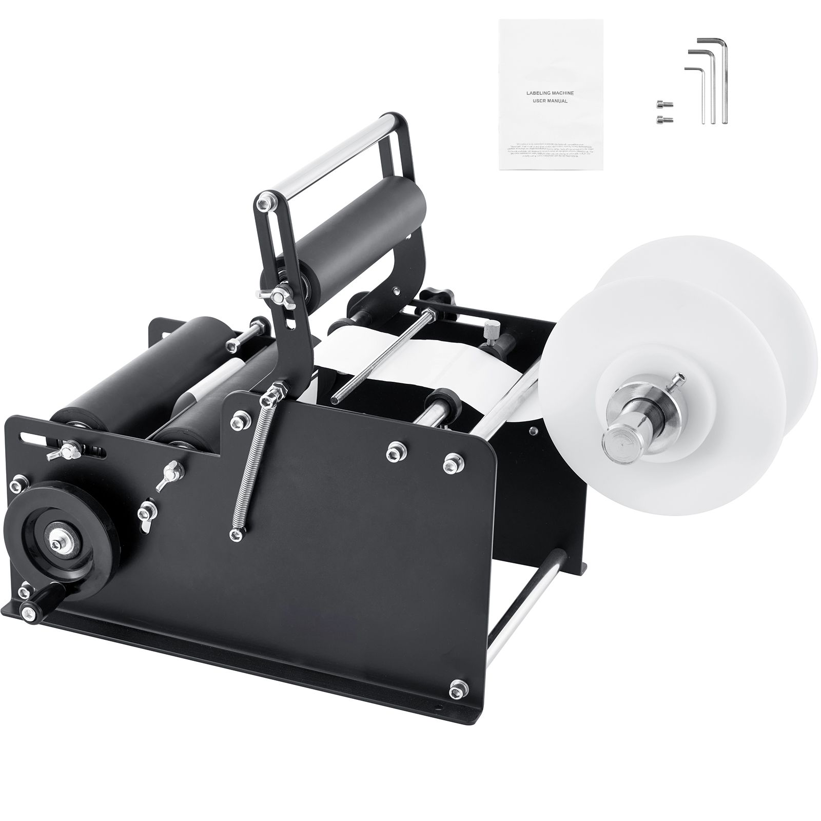 Manuelle Etikettiermaschine Für Runde Flaschen, 15-20 Stück/min, Durchmesser 1,98-11,99 Cm, Mit Druckstange, Einstellbar Und Präzise.
