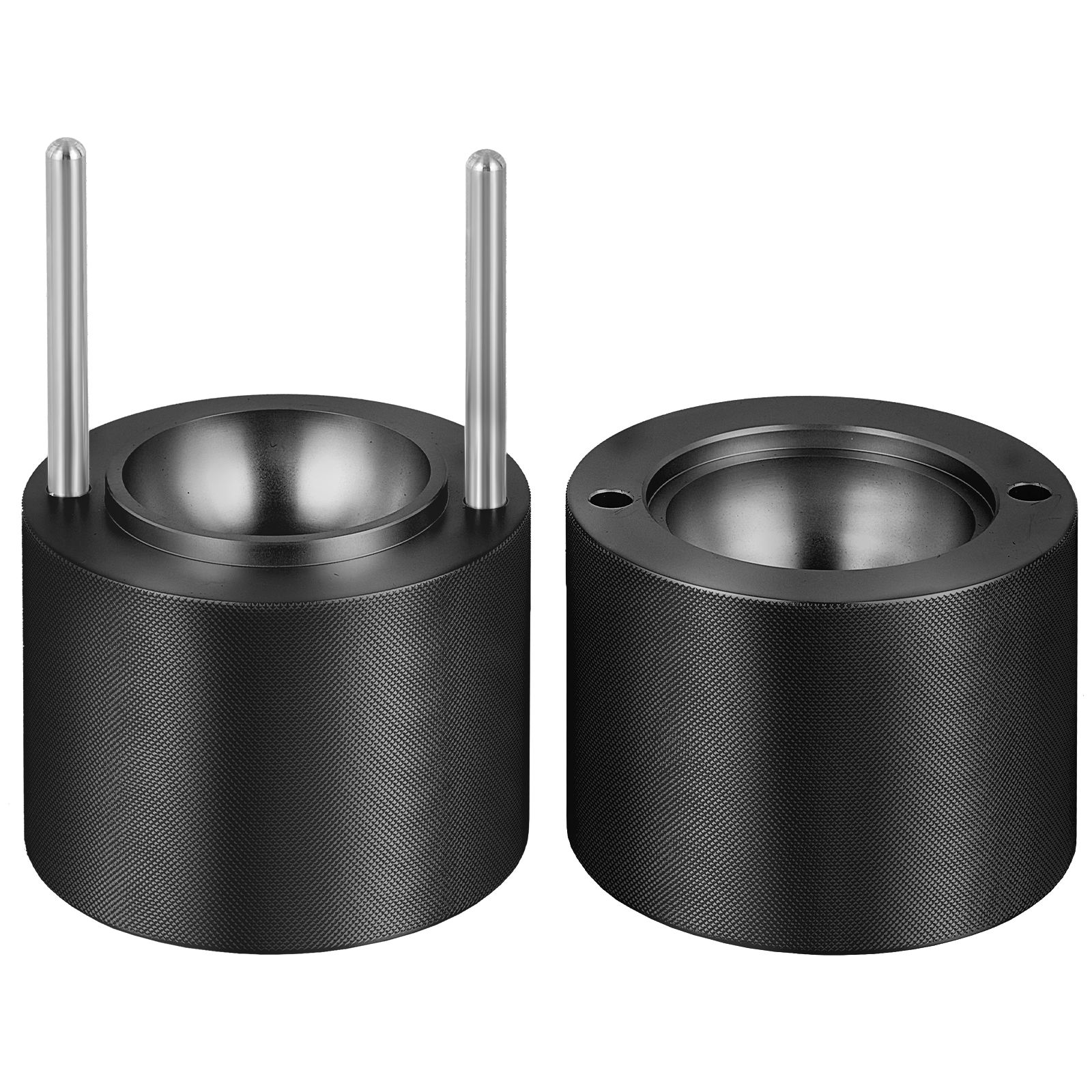 Kugelförmige Eispresse (60 Mm), Aluminiumlegierung (flugzeugqualität), Set Mit Zange Und Auffangschale, Ideal Für Whisky, Cocktails, Partys Und Feiern, Schwarz.