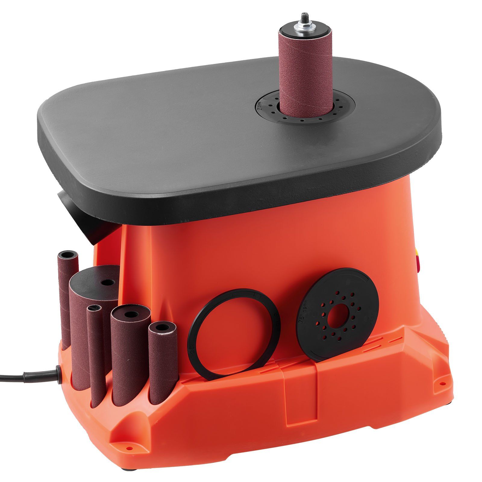 Oszillierender Spindelschleifer, 2000 U/min, 397x295 Mm Gusseisentisch, 16 Mm Hub, 6 Hülsen (12,7-76,2 Mm) Für Möbelveredelung, Bastelschleifen Und Heimwerkerarbeiten Mit Holz.