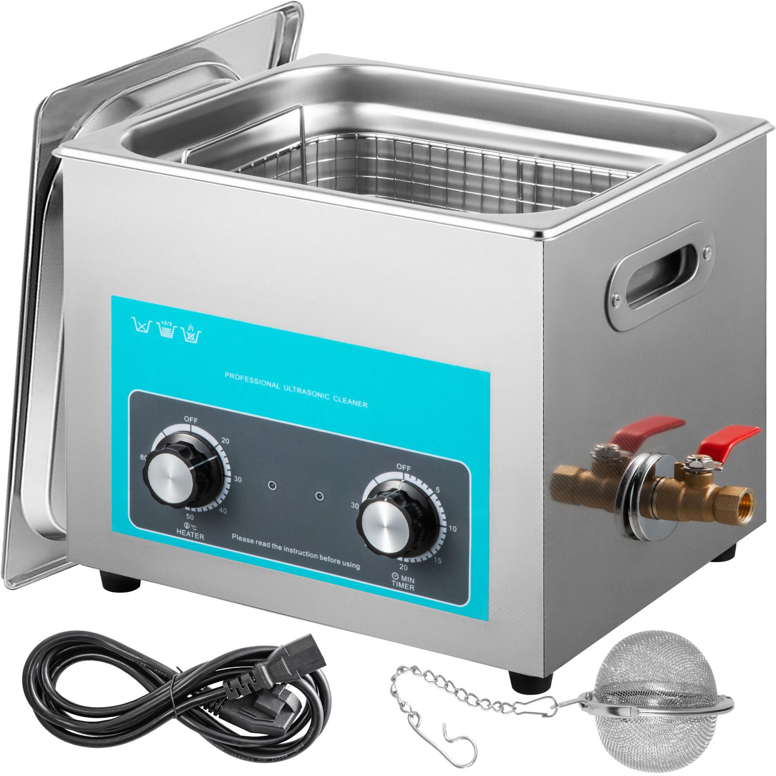 10-liter-ultraschallreiniger Mit Heizung Und Timer Für Schmuck, Brillen, Ringe, Zahnprothesen Und Instrumente