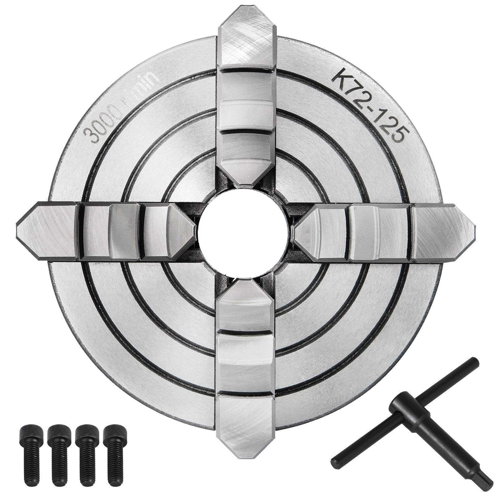 Unabhängiges 125-mm-drehbankfutter, 4 Umkehrbare Backen, Zubehör Für Mini-metalldrehmaschinen.