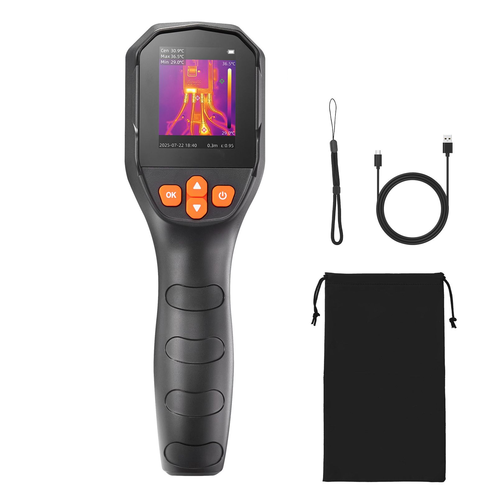 Tisr 240x180 Wärmebildkamera, 96x96 Ir-auflösung, 2mp Sichtkamera, 25hz, -20°c Bis 550°c, 4 Bildmodi Und 6 Farbpaletten.
