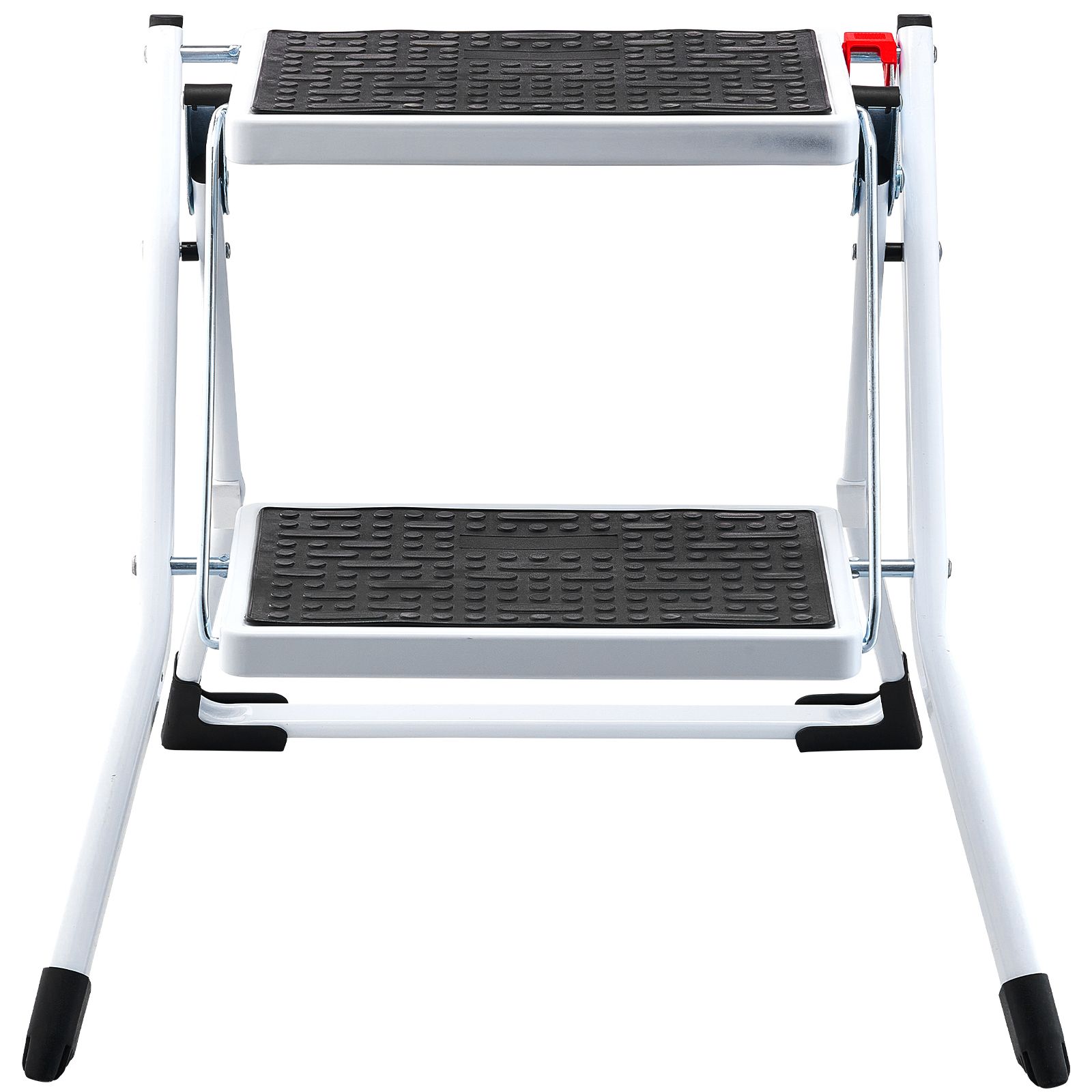 Zweistufige Leiter, Tragkraft 150 Kg, Klappbar, Robustes Stahlgestell Mit Breiten, Rutschfesten Stufen, Ideal Für Zuhause, Küche, Büro Und Wohnmobil