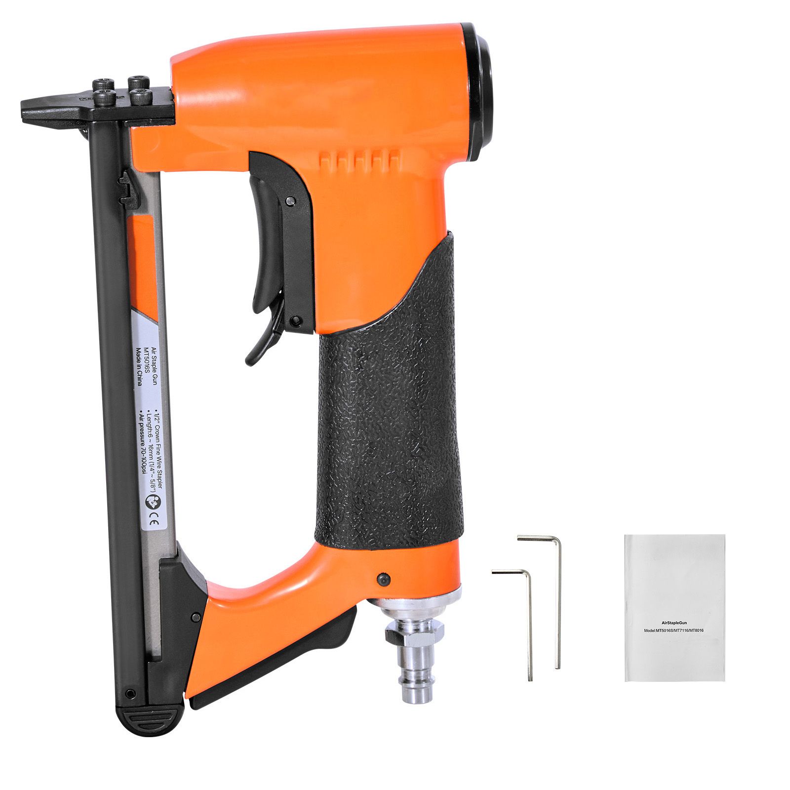 Pneumatischer Tacker, 20 Gauge, Für Feine Klammern Der Serie 50, 12,8 Mm Krone, 6-16 Mm Länge, Kapazität 110 Klammern, Ideal Für Polsterarbeiten, Holzbearbeitung Und Heimwerkerprojekte.
