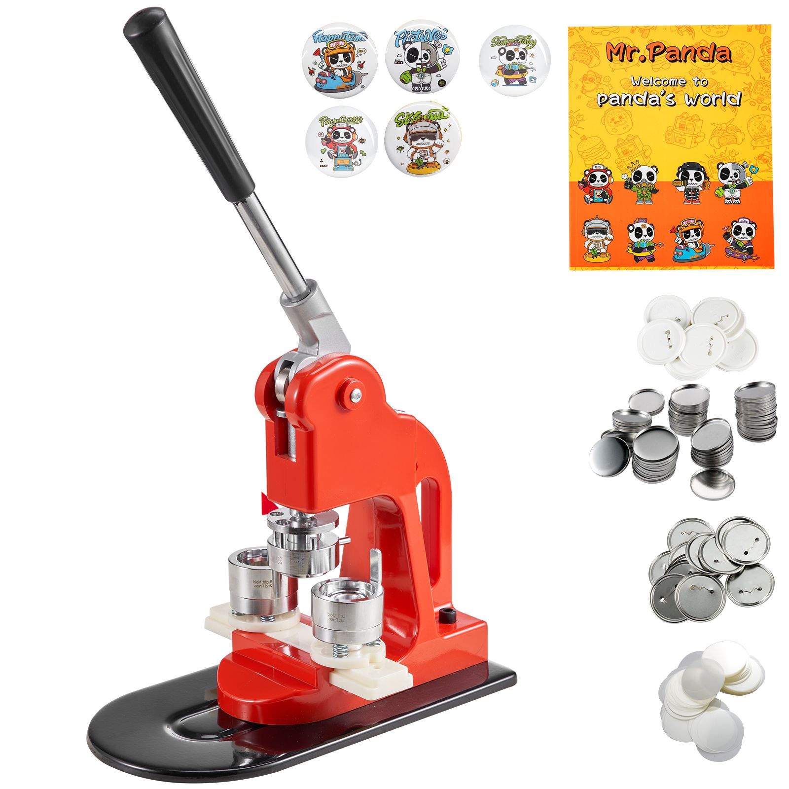 25-mm-anstecknadelmaschine (1 Zoll) Mit 500 Teilen Und Kreisschneider, Diy-geschenk Für Kinder.