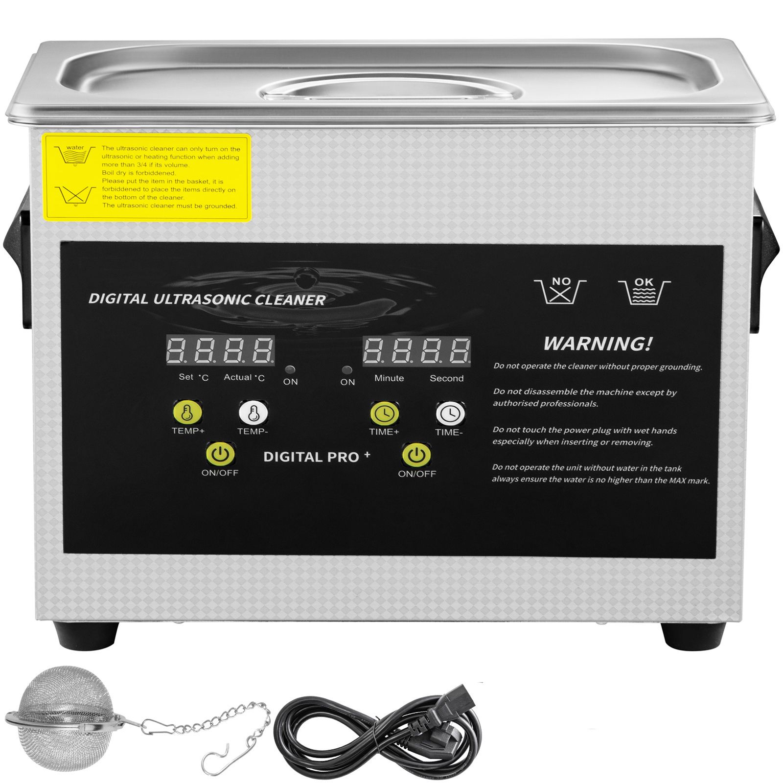 3l Pro Ultraschallreiniger Mit 200w Heizleistung Und Digitalem Timer Für Schmuck, Brillen Und Münzen