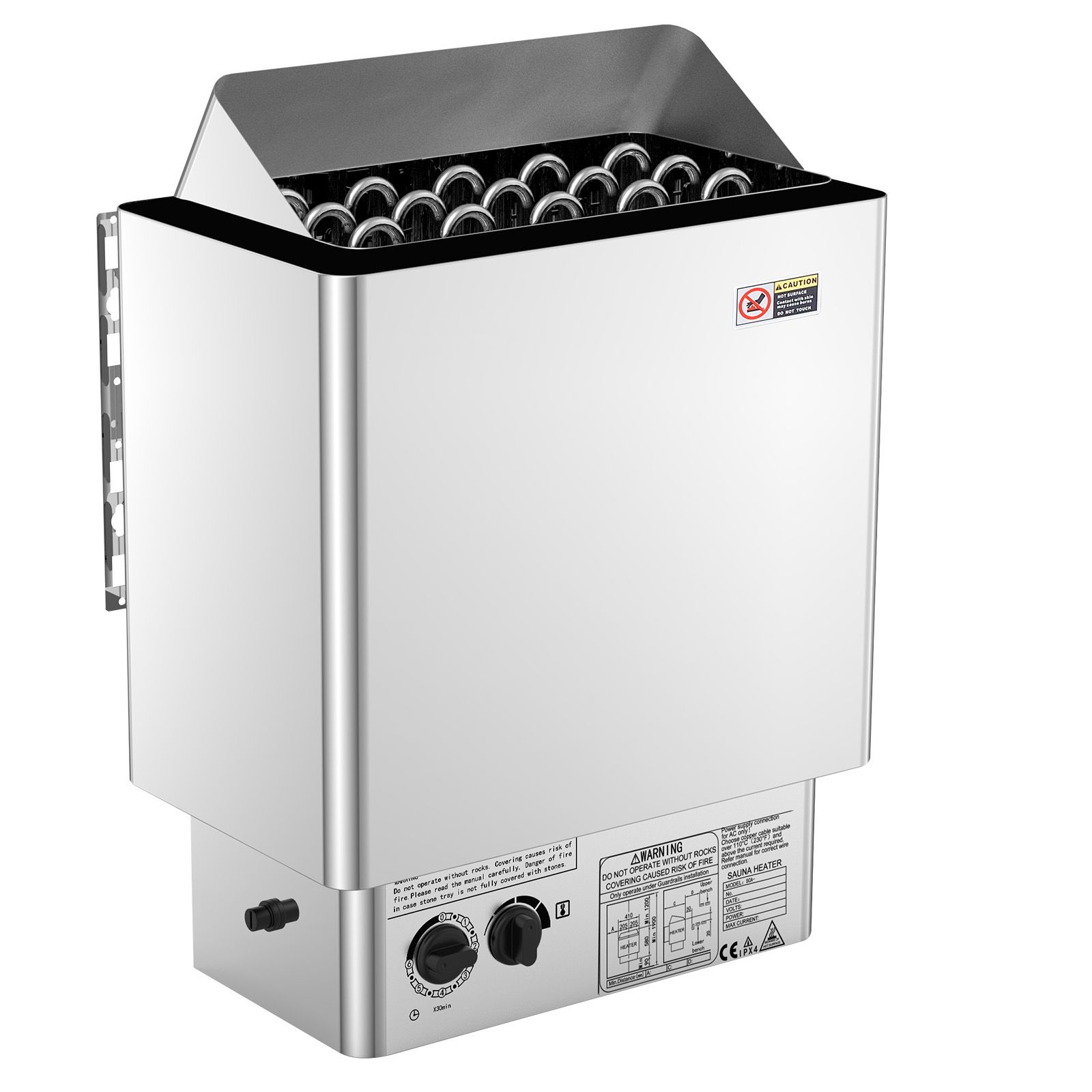 Saunaofen 8 Kw, 400 V 3n Elektroofen, 3-stunden-timer, Edelstahl 430, Für 8-12 M³ Sauna, Innen-/außenbereich, Hotel-spa.