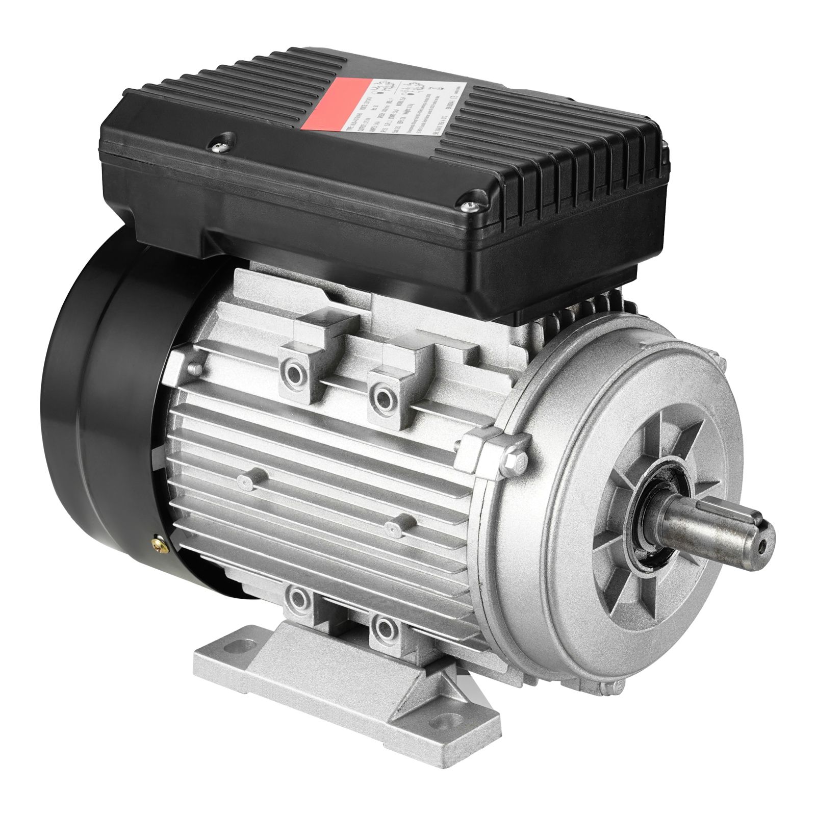 Elektromotor 0,75 Kw, 1400 U/min, Einphasig 220-240 V, 5,45 A, Baugröße 80 B3, 19 Mm Keilwelle, Bidirektionale Drehung, Für Kompressoren Und Landmaschinen.