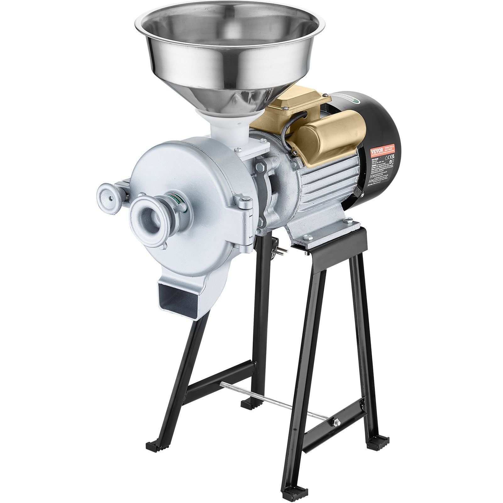 Elektrische Getreidemühle Mit 3000 W, Professionelle Gewürzmühle Mit Trichter, Einstellbarer Mahlgrad, Für Getreide, Mais, Weizen, Trocken Und Feucht.