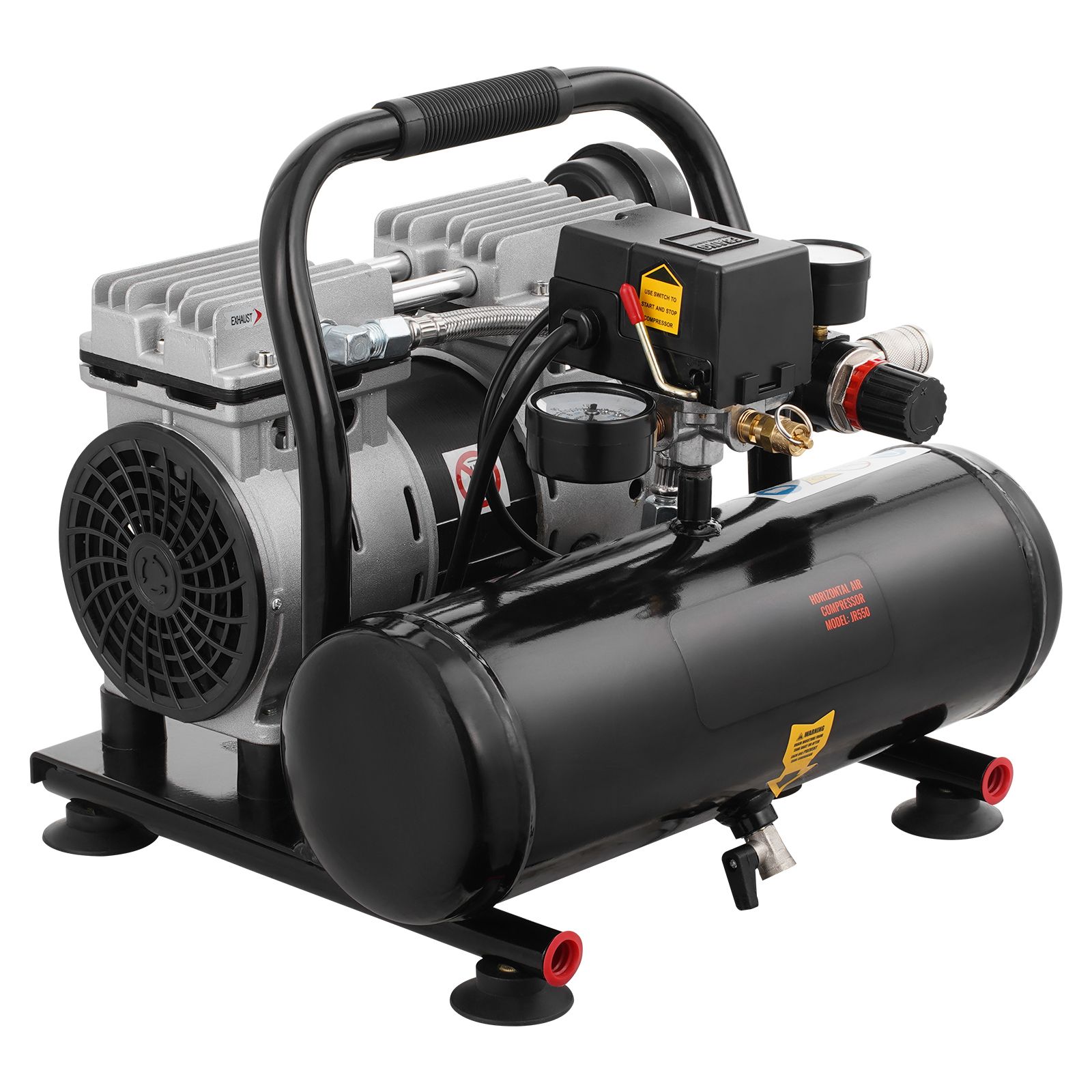 1-gallonen-luftkompressor, 1 Ps, 1,5 Cfm, 7 Bar, 120 Psi, 68 Db Leise, Tragbar, Für Autoreparaturen Und Reifenbefüllung