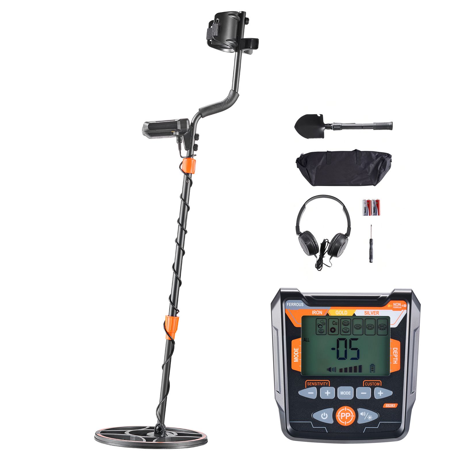 Metalldetektor Für Erwachsene, 304,8 Mm, Hohe Präzision, Wasserdichte Ip68-spule Mit Display, Kopfhörer, 6 Modi, Einstellbar, Goldschatzsuche
