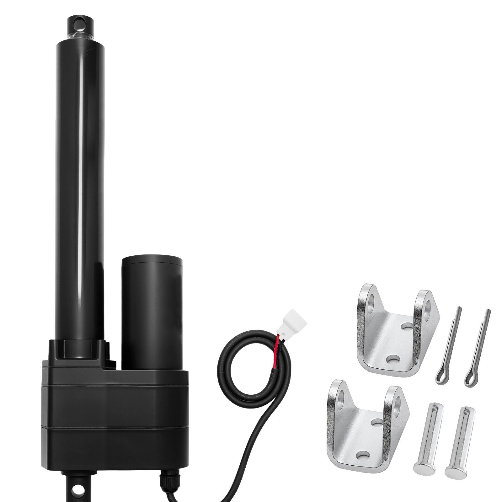12-v-linearantrieb, 200 Mm Hub, 9000 N Kraft, Ip65, 5 Mm/s Geschwindigkeit, Mit Montagehalterungen Für Industrielle Und Maritime Hebeanwendungen.