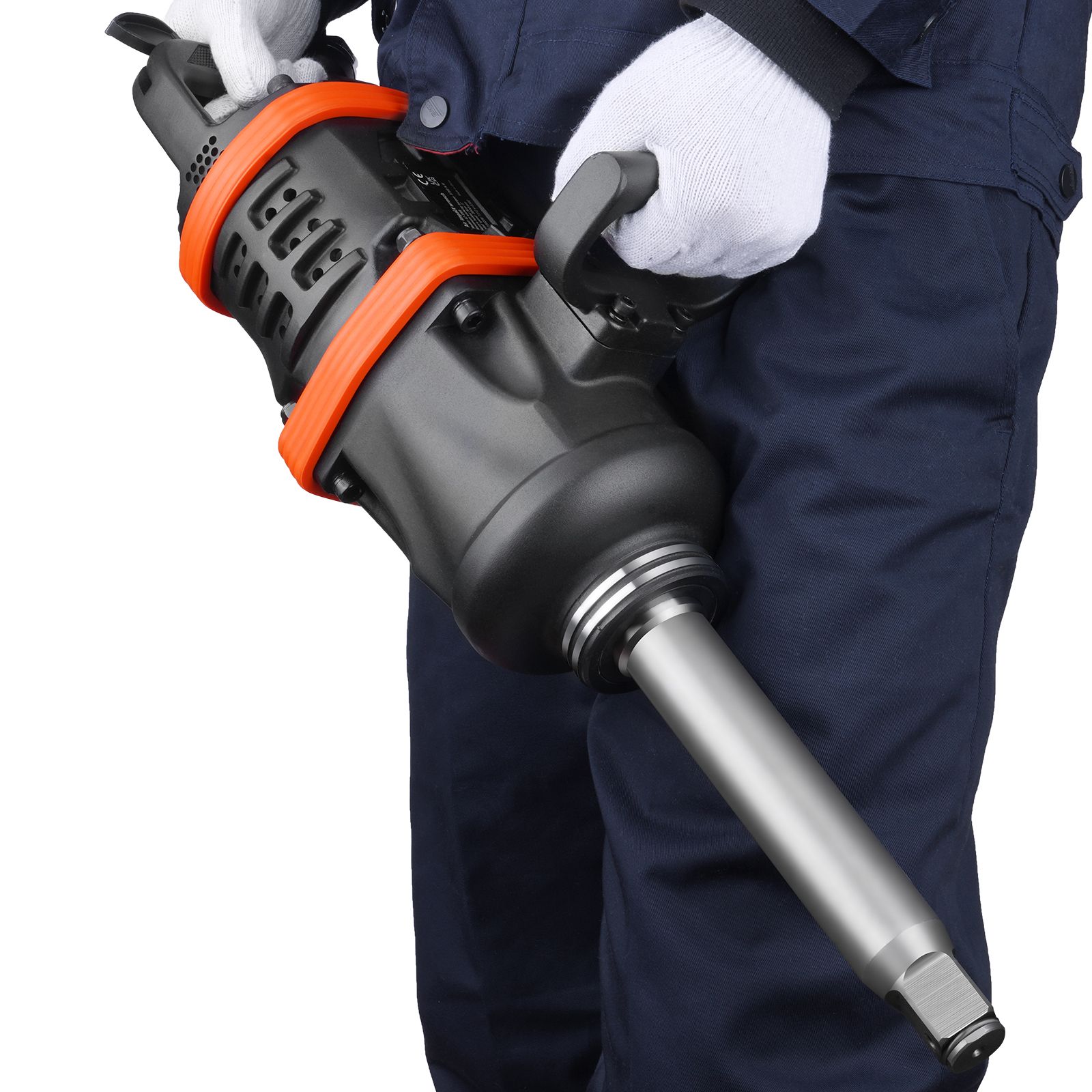2,5 Cm Pneumatischer Schlagschrauber, Maximales Rückdrehmoment 7016,37 N·m, 20 Cm Verlängerter Amboss, Für Reparatur Und Wartung Von Schweren Maschinen, Sattelaufliegern Und Bussen.
