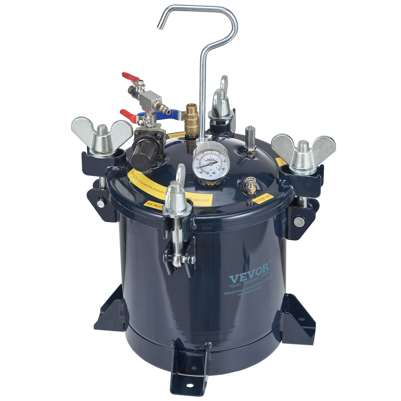 10l/2,5gal Druckfarbdose Mit Metallständer Und Dichtungsmittel, Max. 70psi, Für Industrie-, Dekorations-, Architektur-, Bau- Und Fahrzeuganstriche.