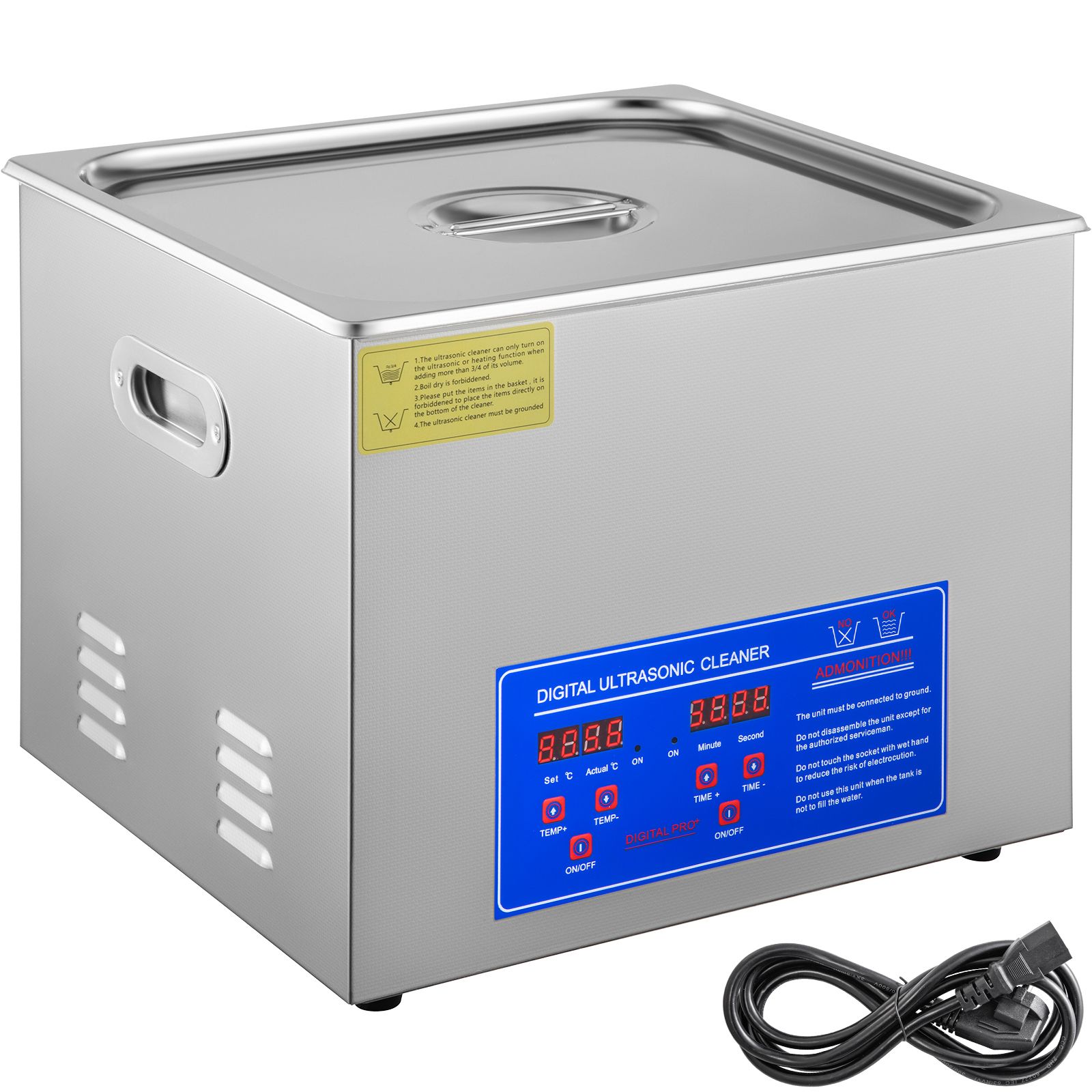 15-liter-ultraschallreiniger Aus Edelstahl Mit Heizfunktion Und Timer Für Schmuck, Haushalt Und Professionelle Anwendung